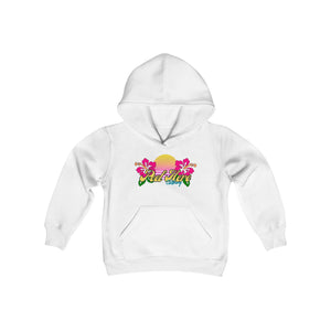 Peel Here Clothing's Hibiscus Sunset Hoodie (Youth)