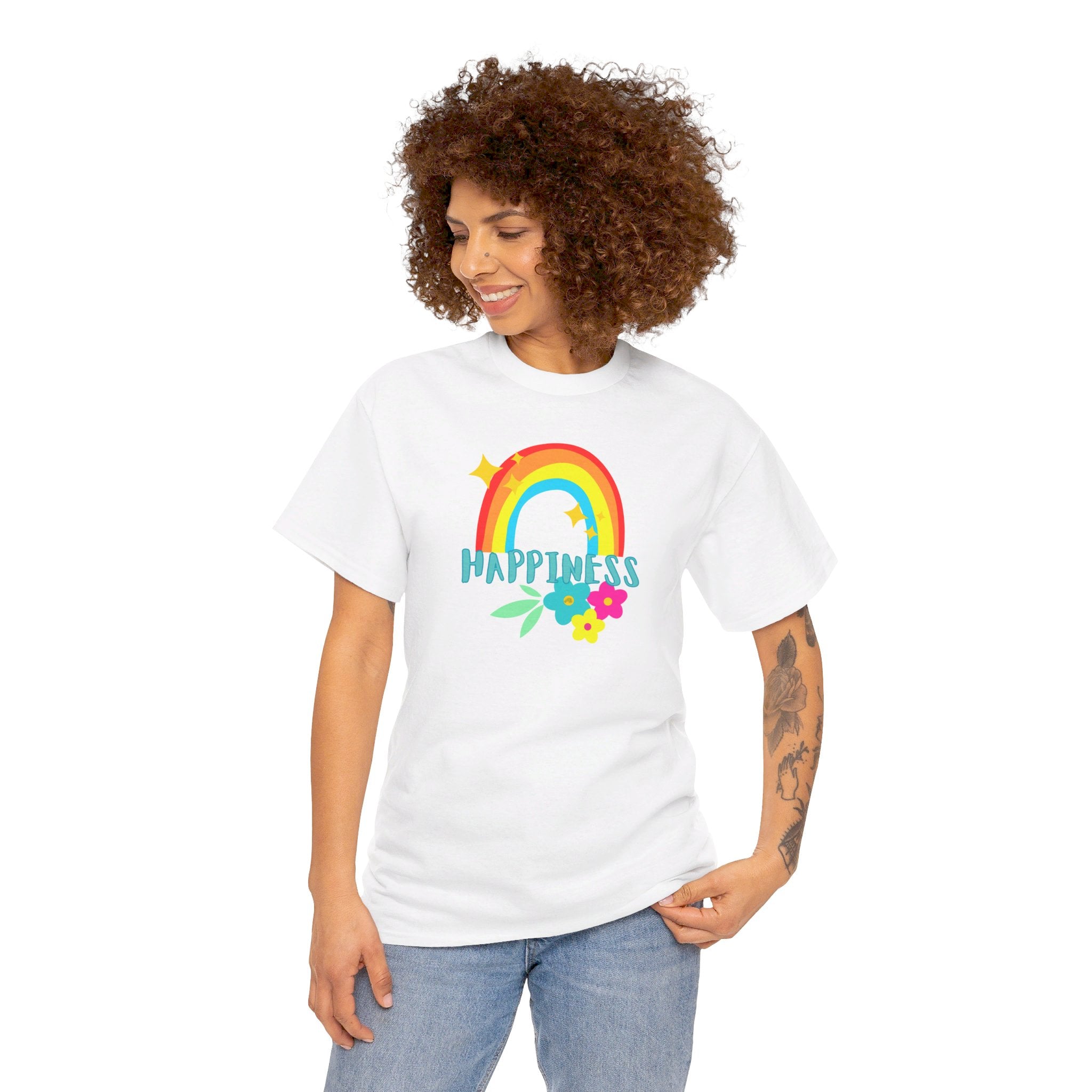 Peel Here Clothing Women's "Happiness Rainbow"