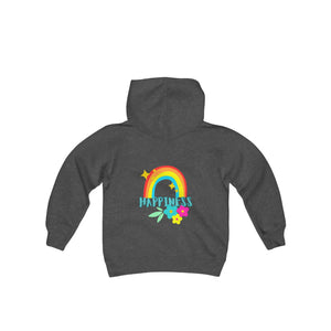 Peel Here Clothings Childrens Happy Rainbow Hoodie