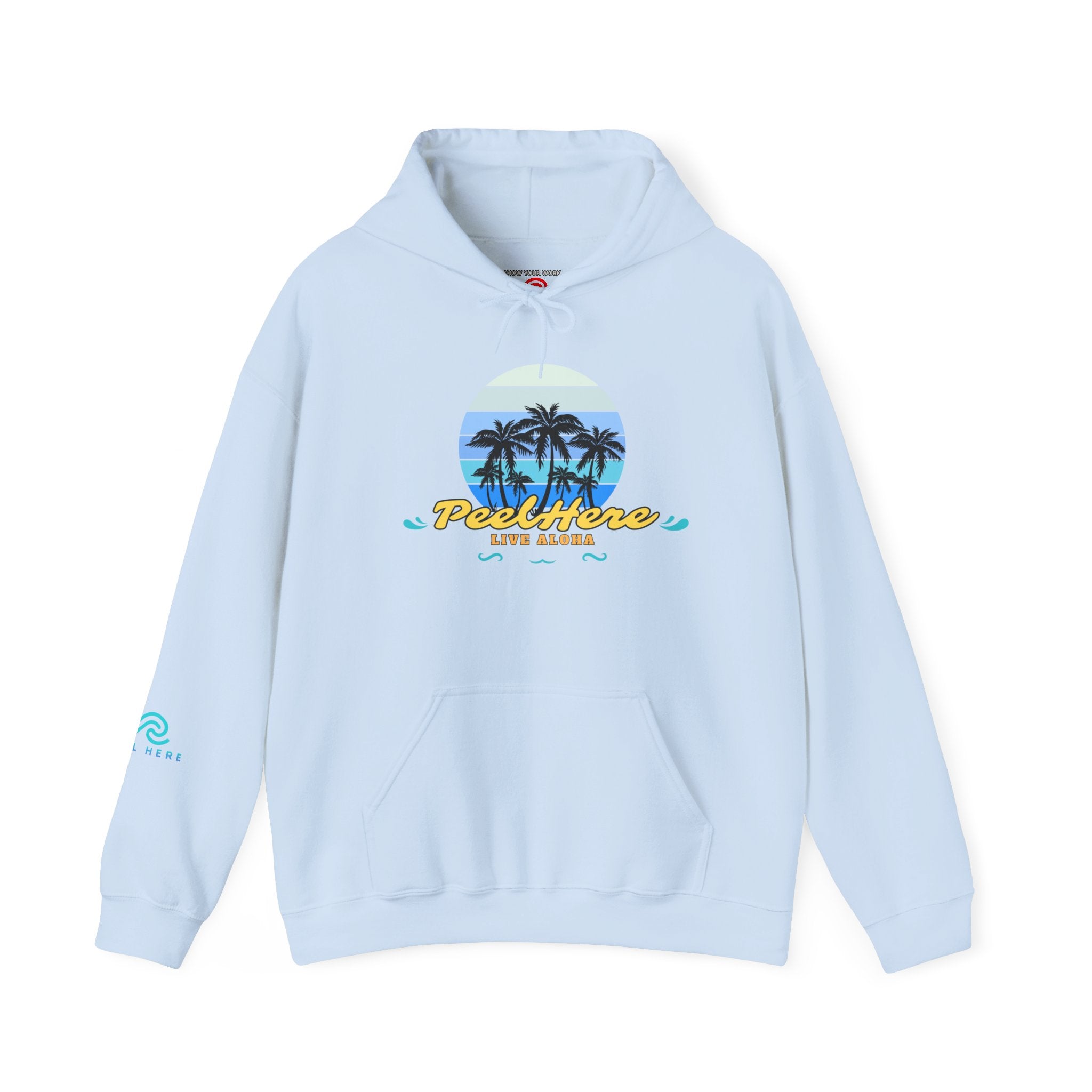 Peel Here Clothing's Live Aloha Hooded Sweatshirt