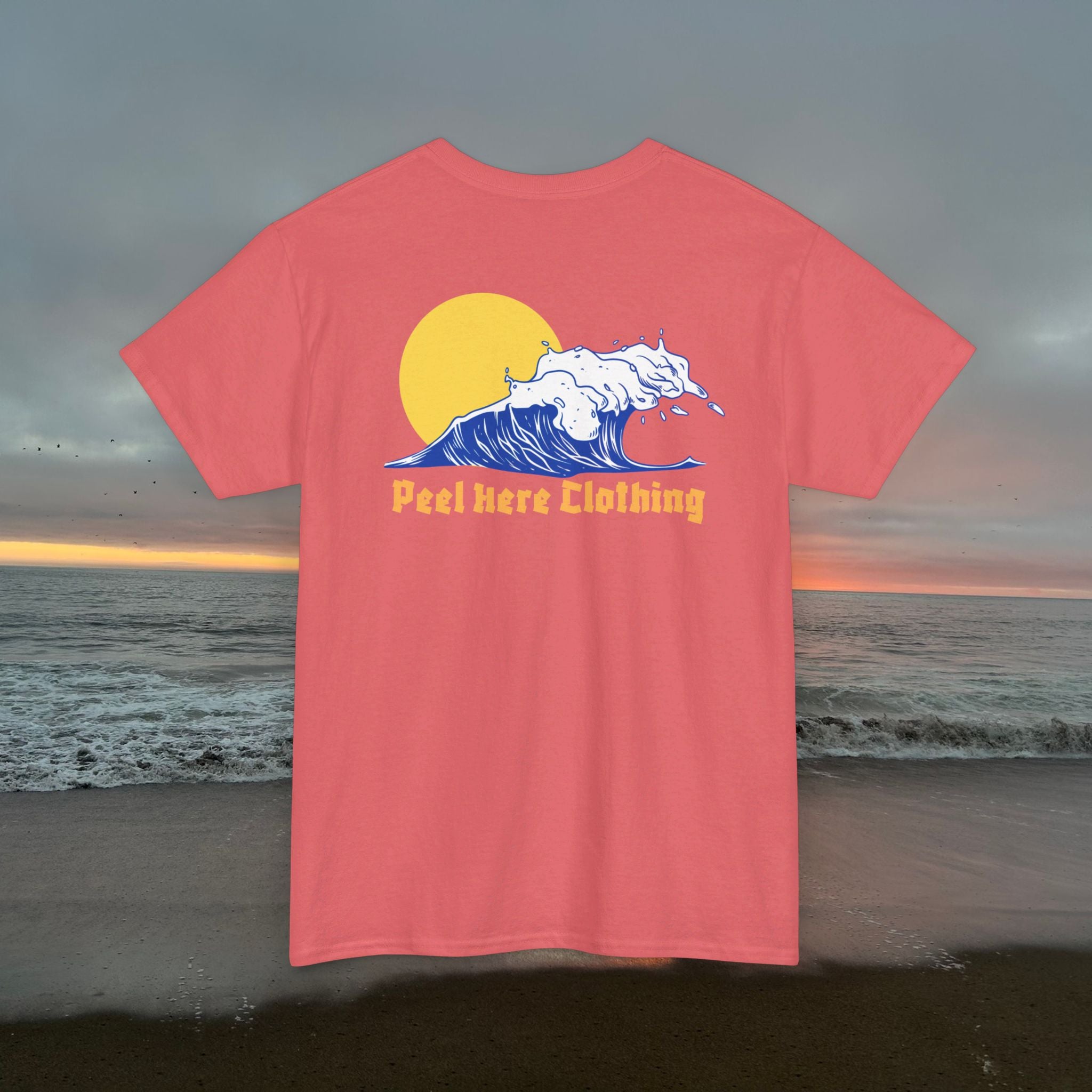 Mens Peel Here Waves and Sun T-Shirt