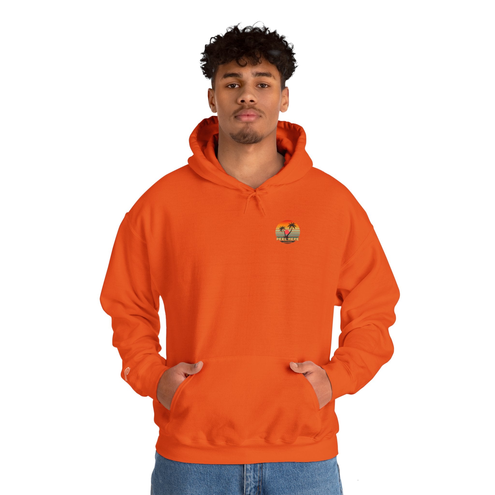 Mens Peel Here Retro Dot Hoodie