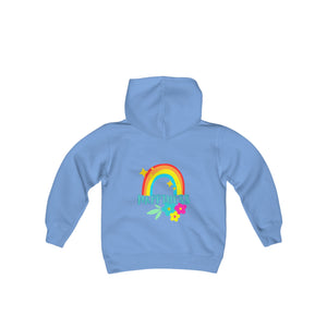 Peel Here Clothings Childrens Happy Rainbow Hoodie