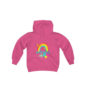 Peel Here Clothings Childrens Happy Rainbow Hoodie