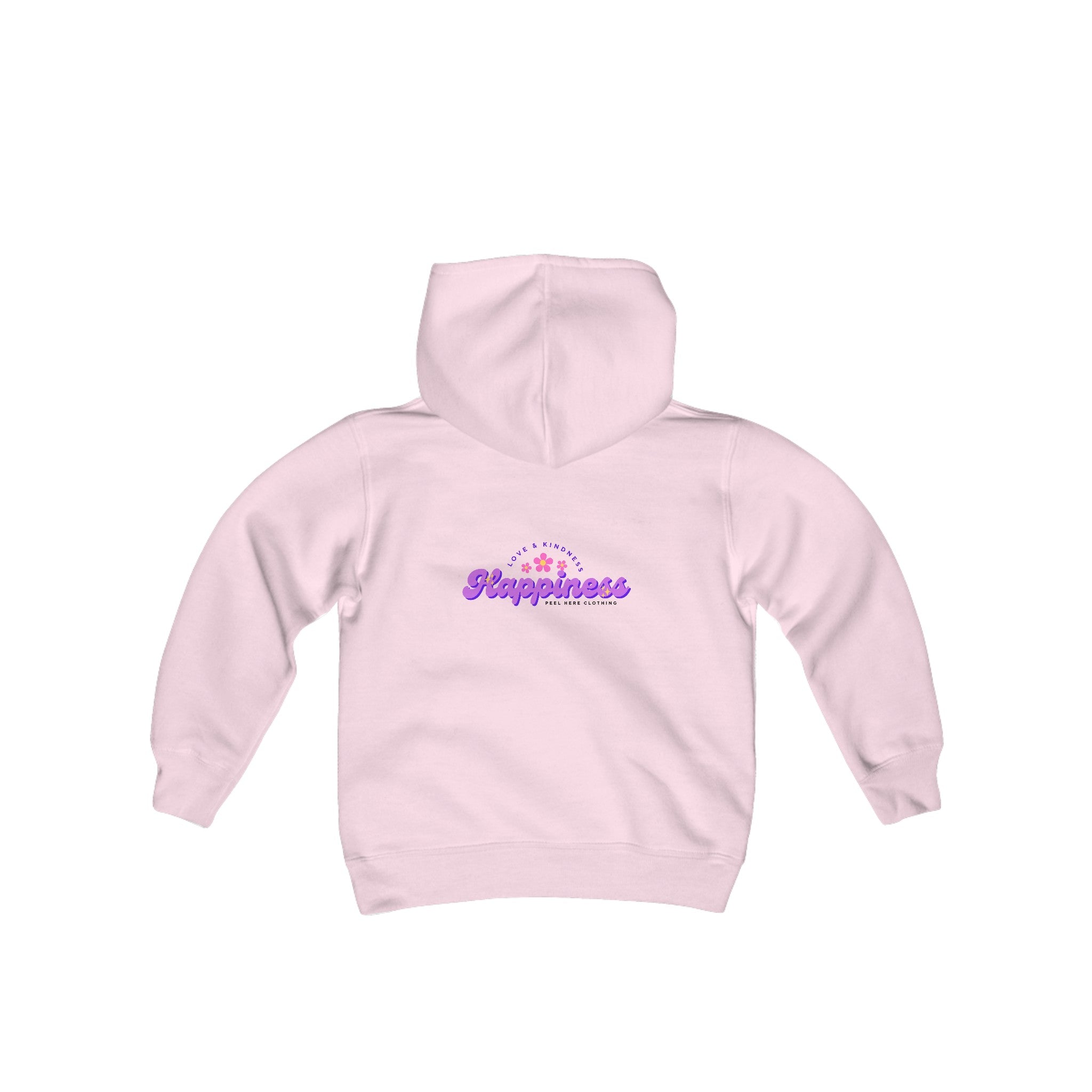 Peel Here Childrens Happiness Hoodie (back)