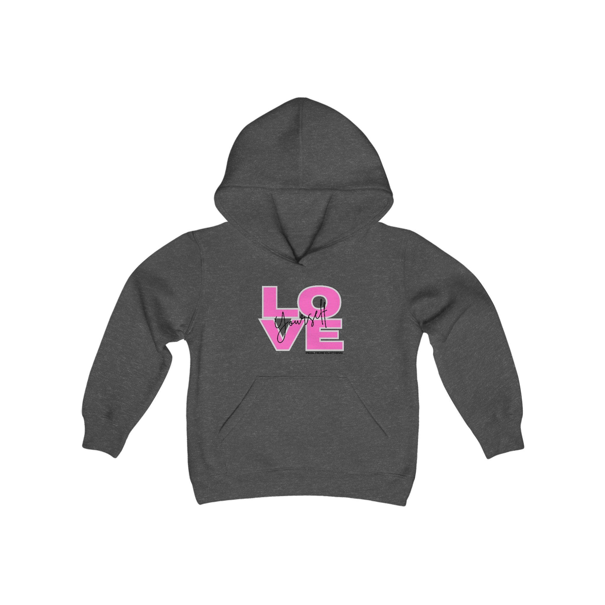 Youth Heavy Blend Hooded Sweatshirt (Love Yourself)