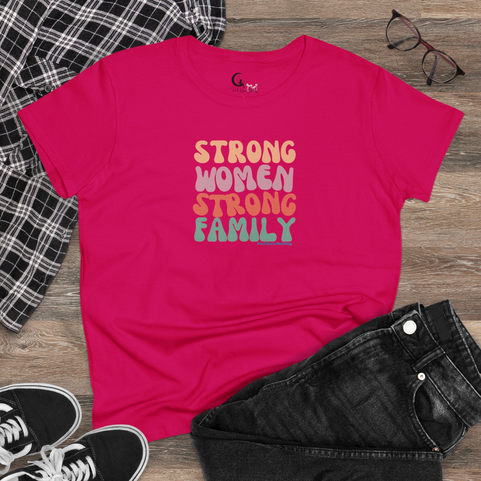 Strong Women Strong Family Midweight Cotton Tee (Front)