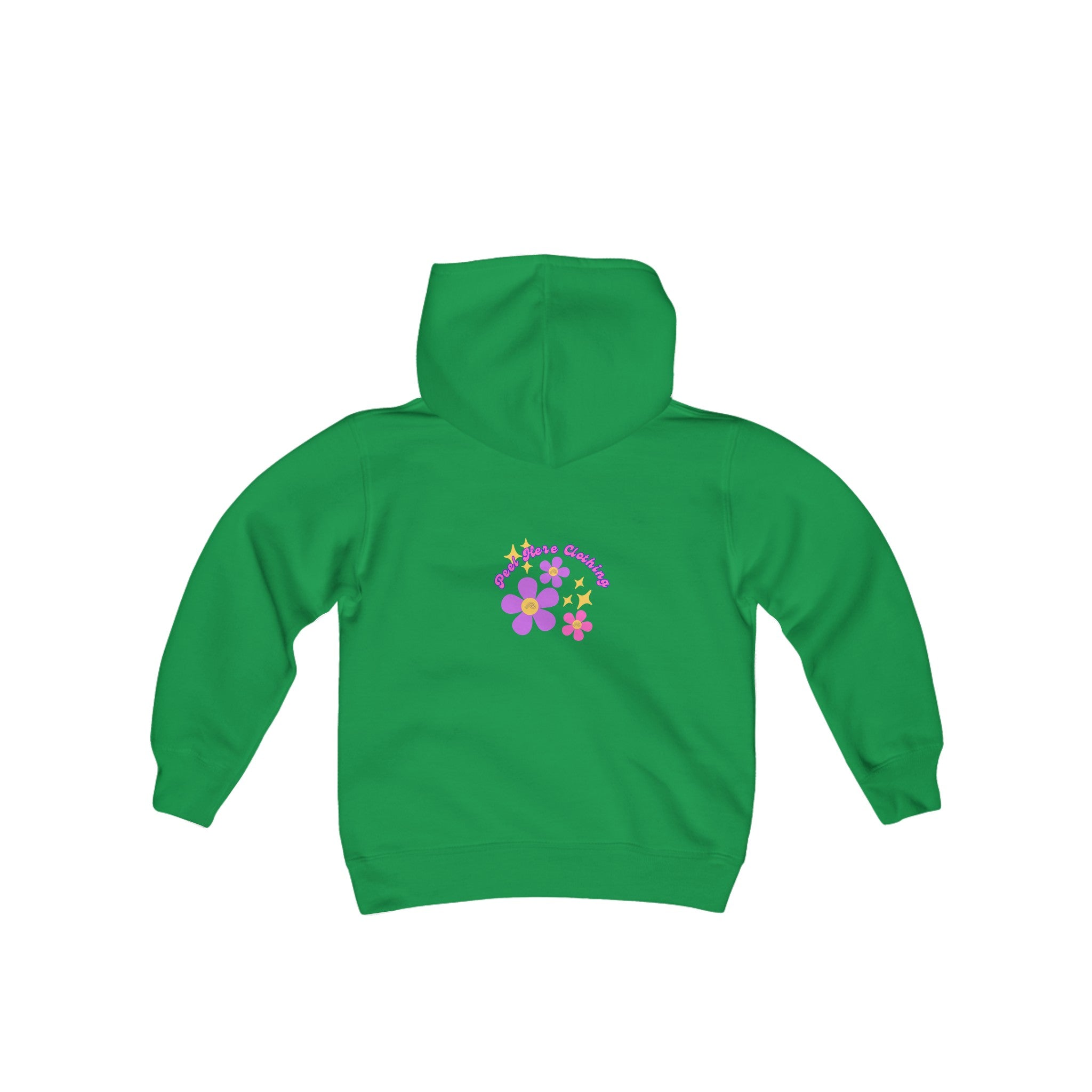 Peel Here Clothings Childrens Happiness Hoodie (front)