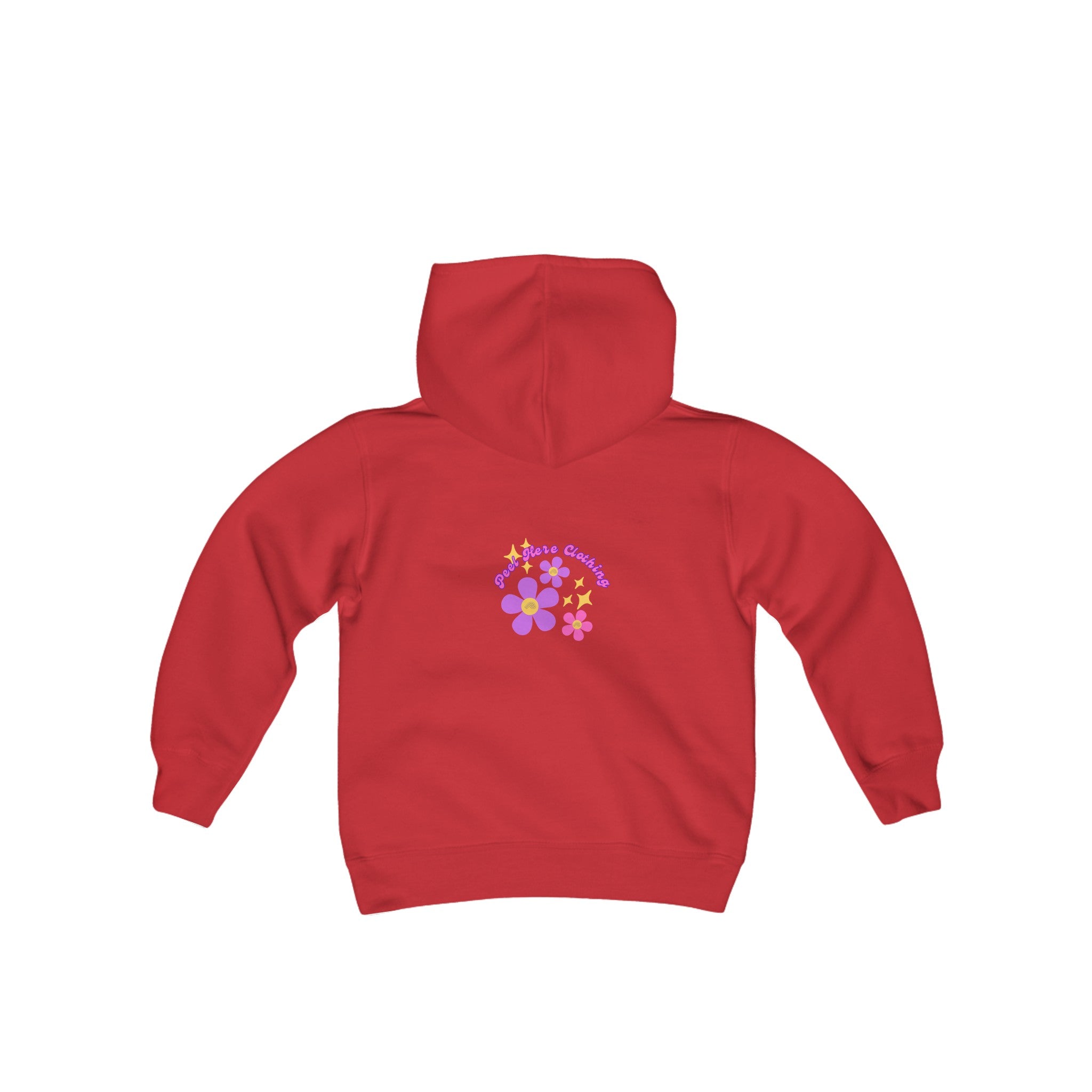 Peel Here Clothings Childrens Happiness Hoodie (front)