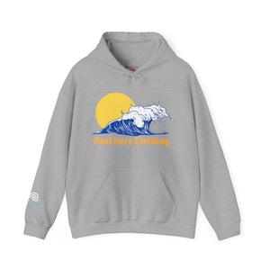 Peel Here Clothing's Wave and Sun Hoodie