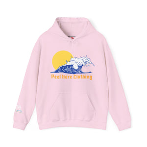 Peel Here Clothing's Wave and Sun Hoodie