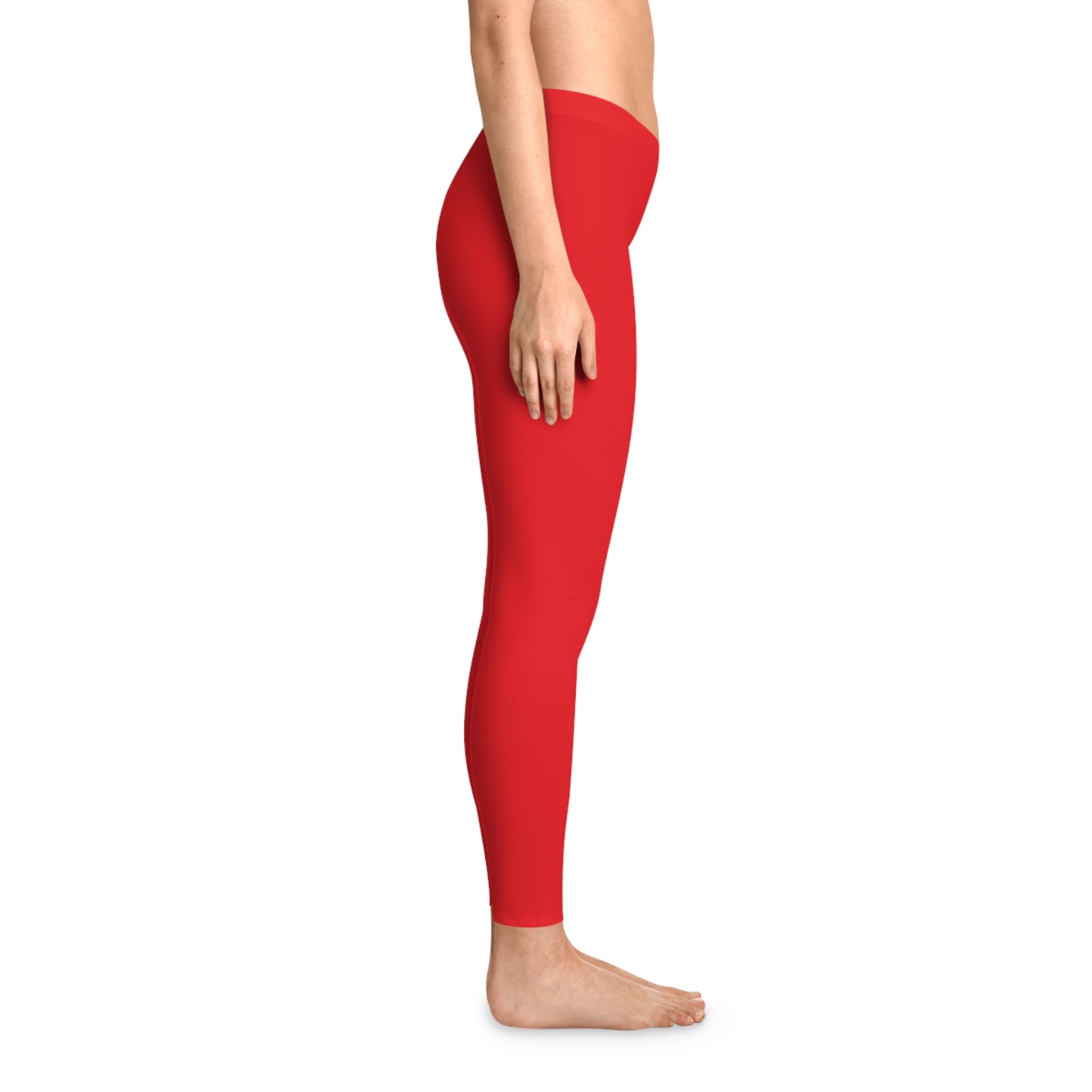 Womens Peel Here Luxe Stretchy Leggings (red)