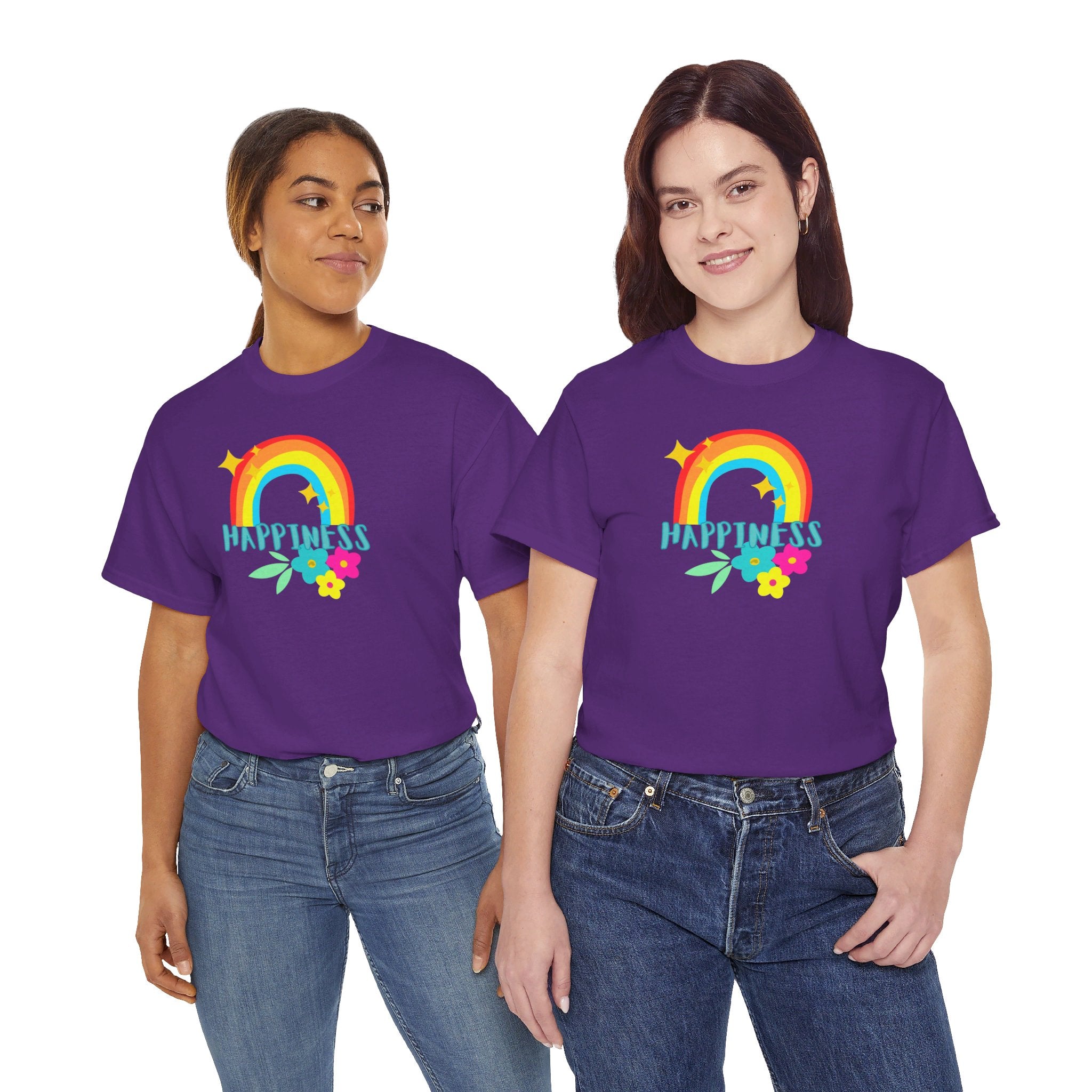 Peel Here Clothing Women's "Happiness Rainbow"