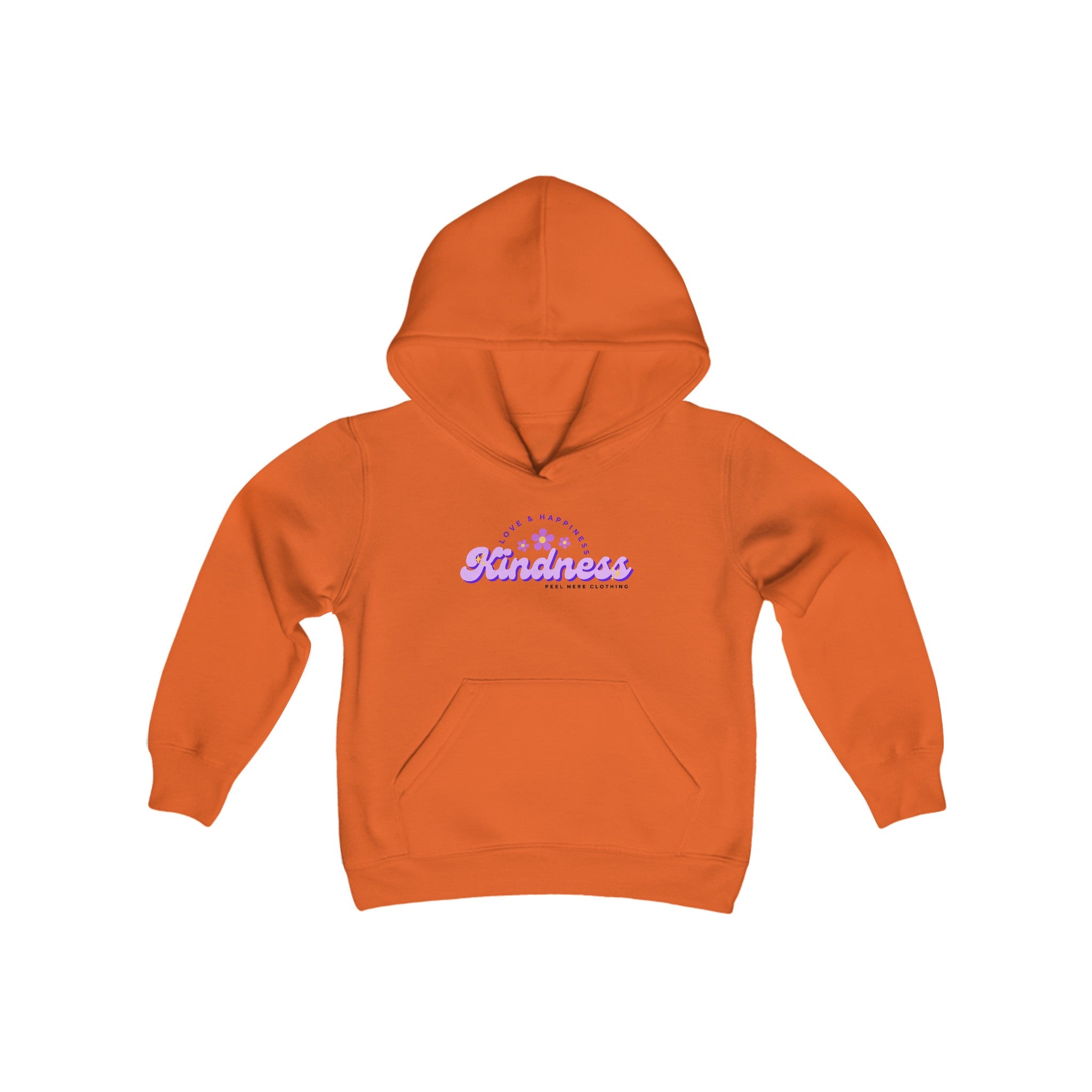 Peel Here Clothings Childrens Kindness Hoodie (front)