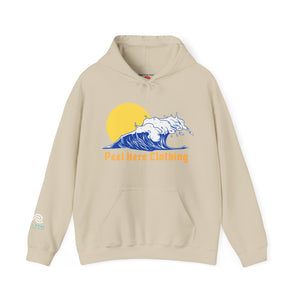 Peel Here Clothing's Wave and Sun Hoodie