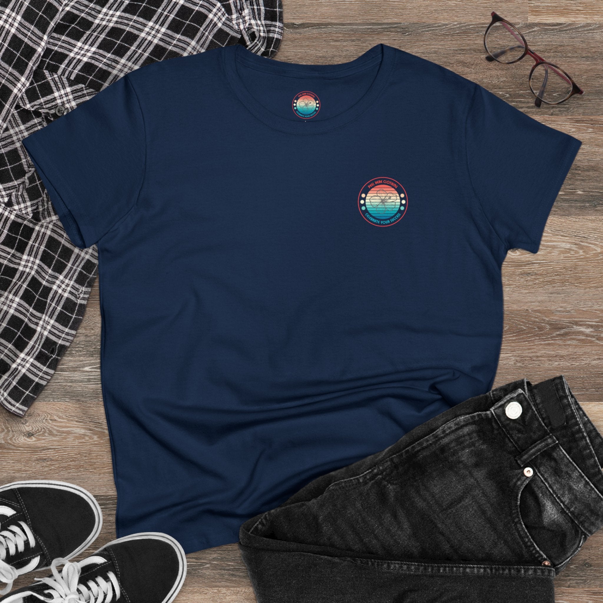 Retro Hibiscus Midweight Cotton Tee