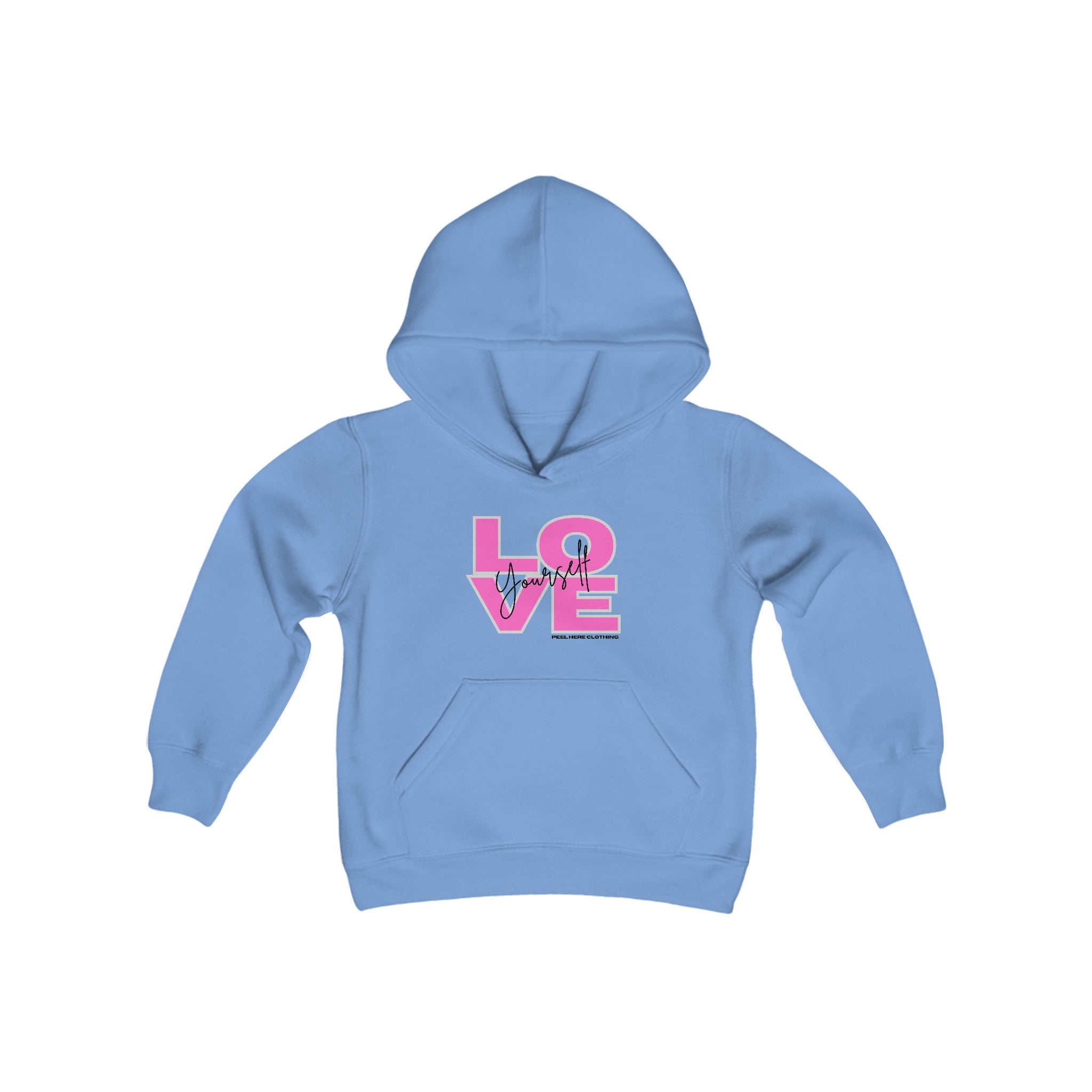 Youth Heavy Blend Hooded Sweatshirt (Love Yourself)