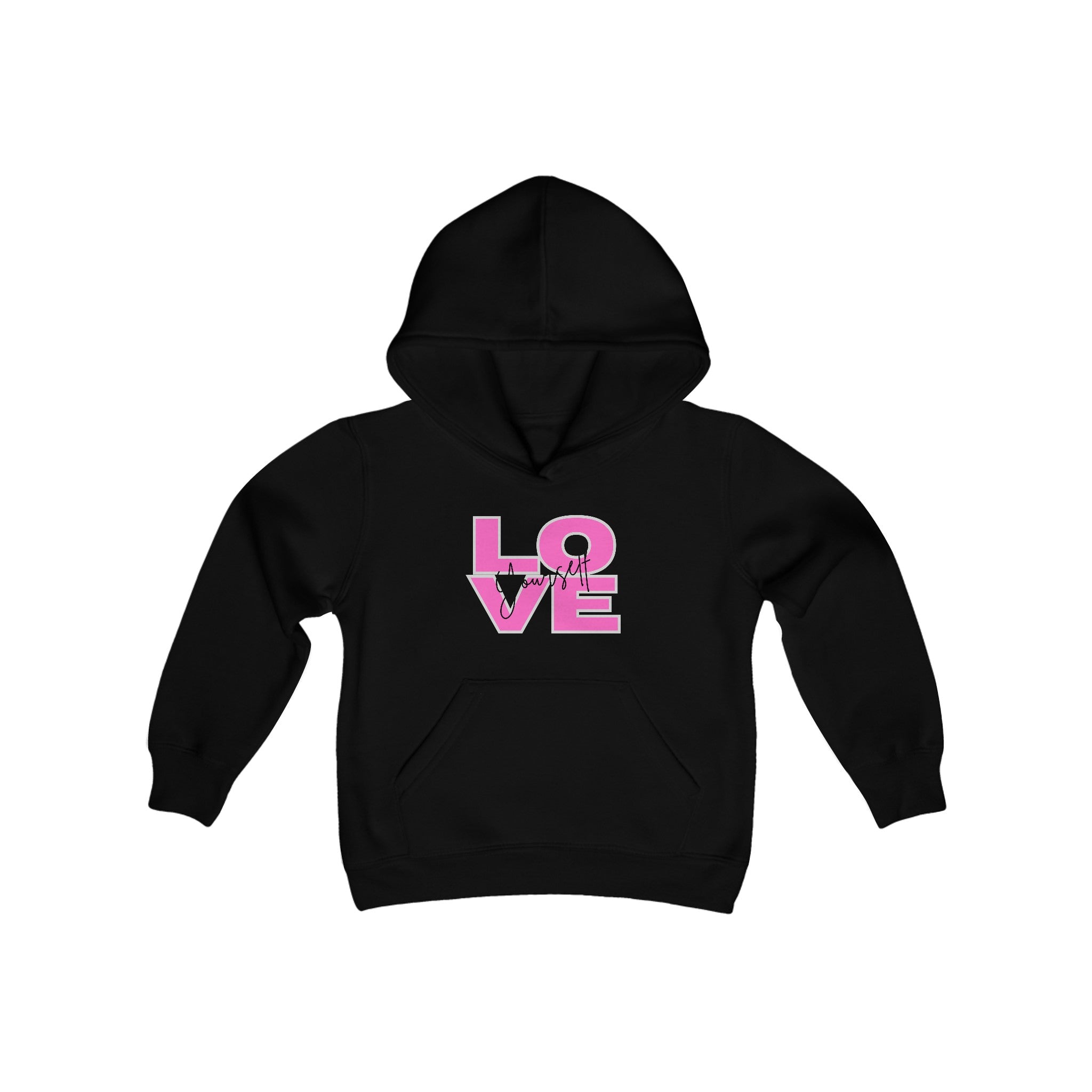 Youth Heavy Blend Hooded Sweatshirt (Love Yourself)