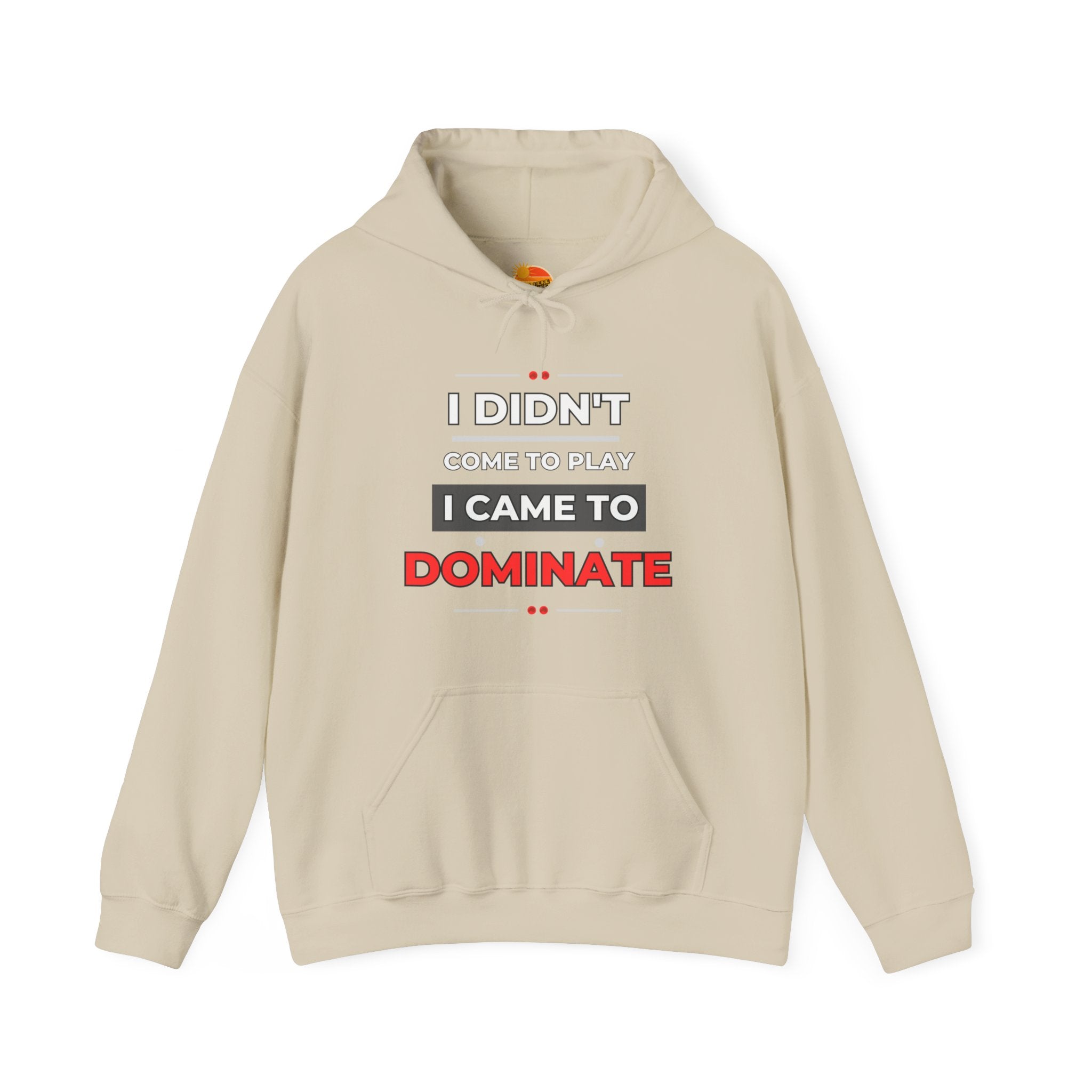 Cotton Polyester Heavy Blend Hooded Sweatshirt (Didnt come to play) (Front)