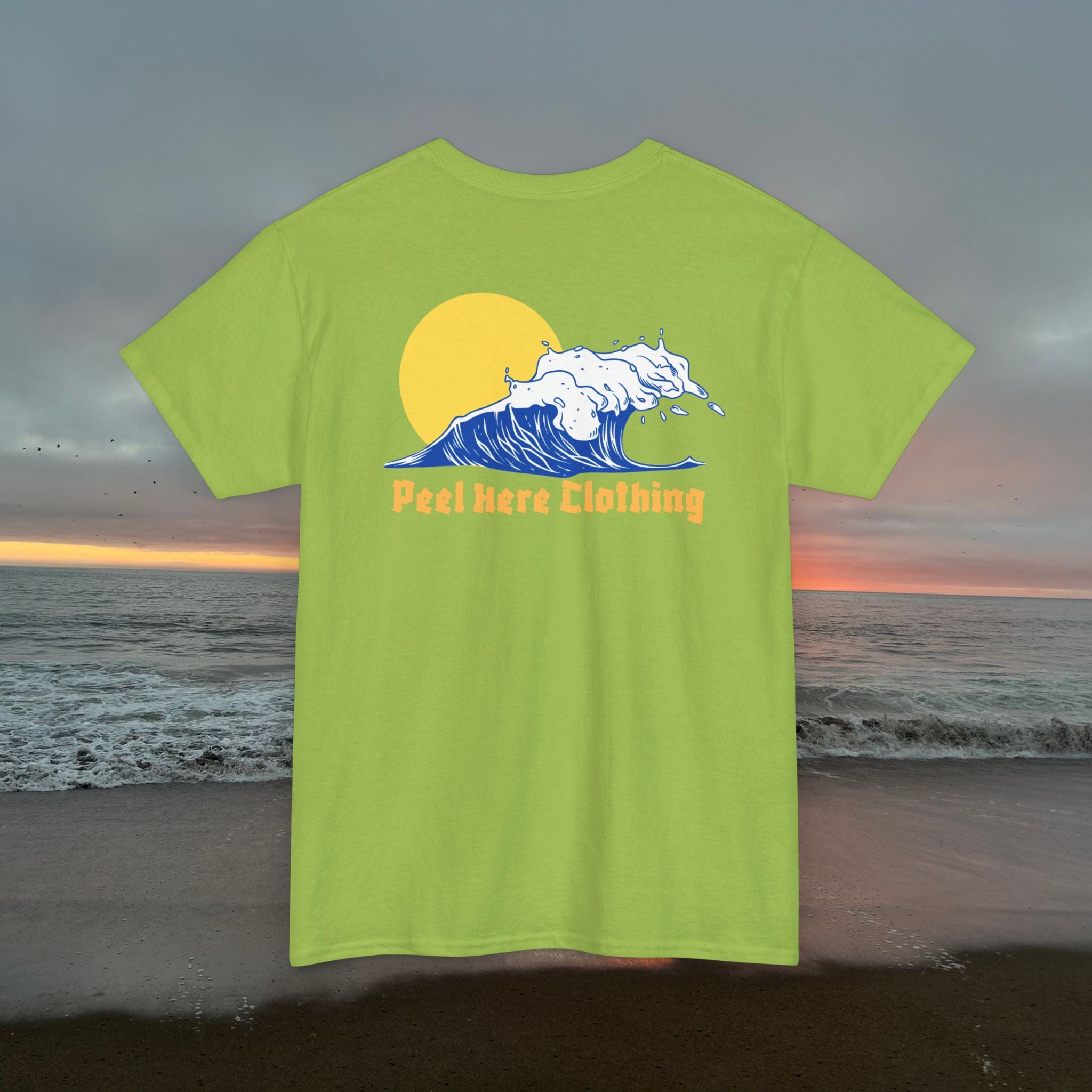 Mens Peel Here Waves and Sun T-Shirt