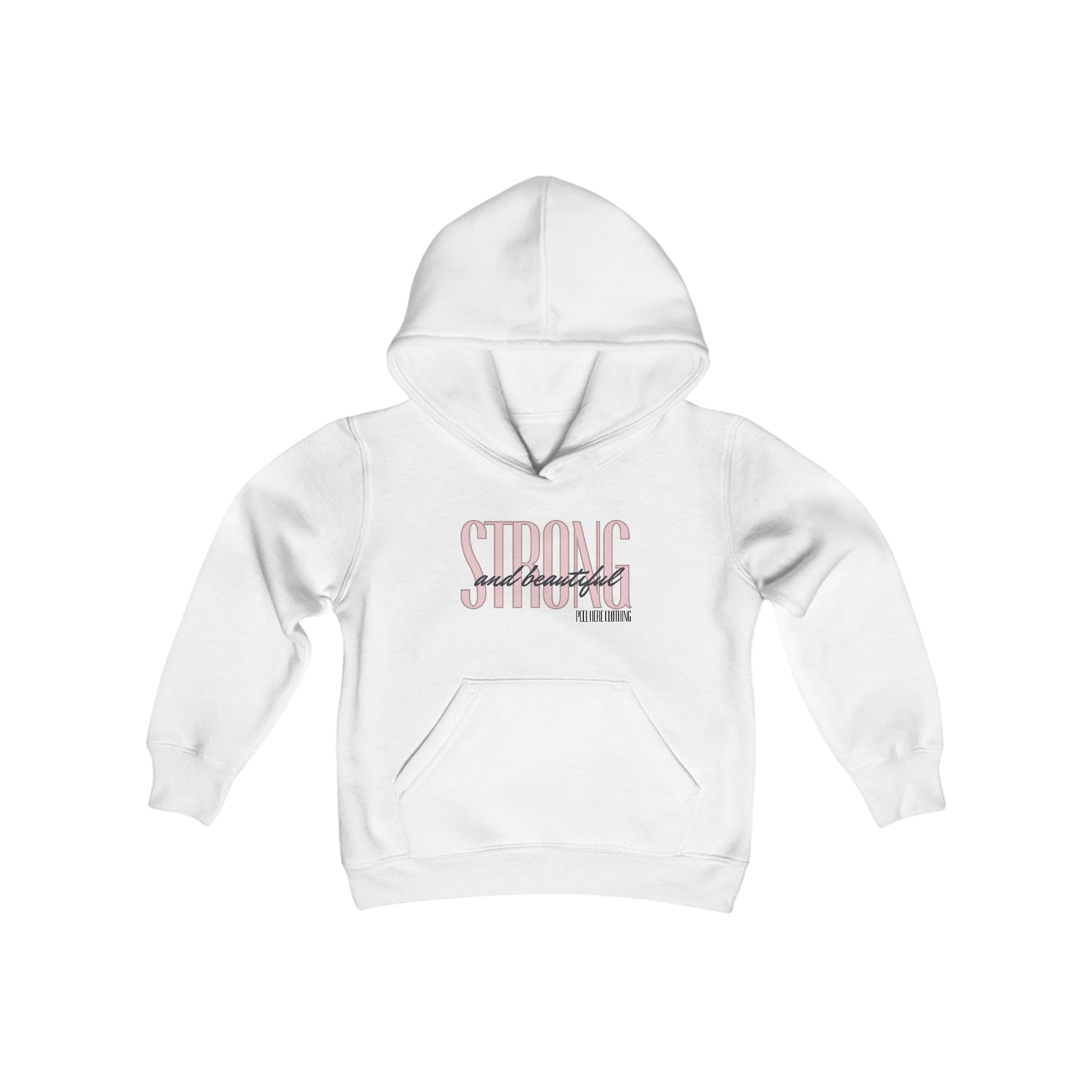 Youth Heavy Blend Hooded Sweatshirt (Strong and Beautiful)