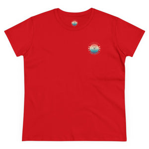 Retro Hibiscus Midweight Cotton Tee