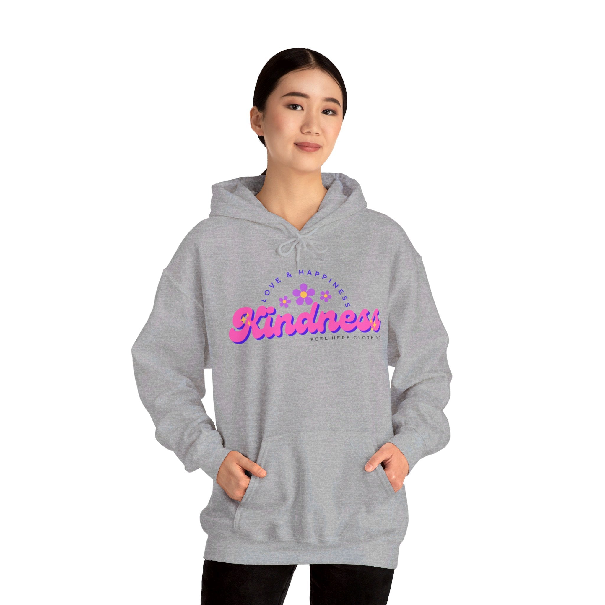 Peel Here Clothing's Kindness Hoodie (front)