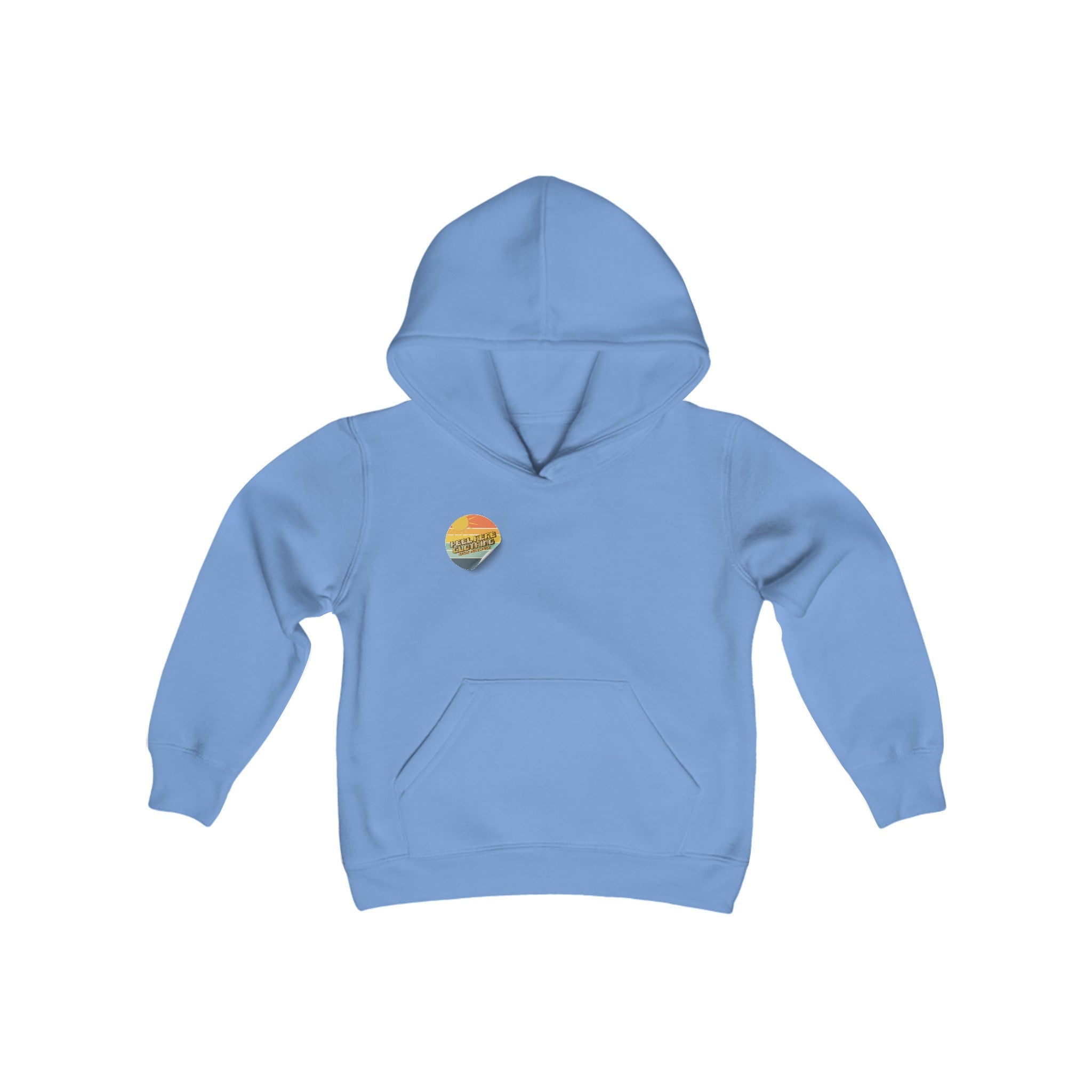 Peel Here Clothings Retro sticker Childrens hoodie