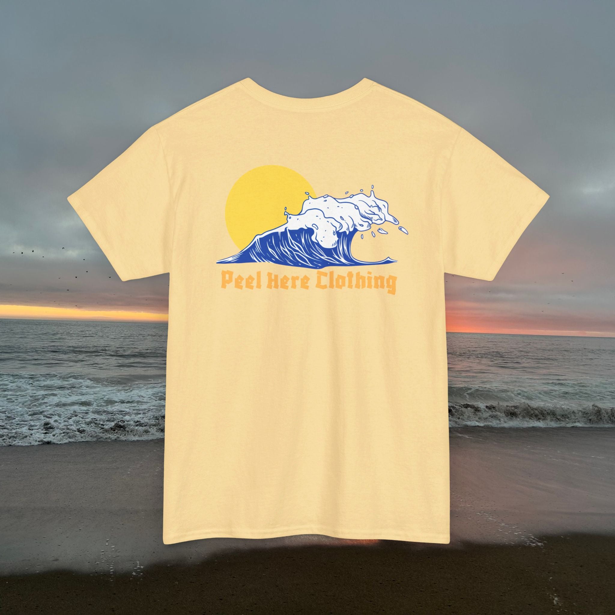 Mens Peel Here Waves and Sun T-Shirt