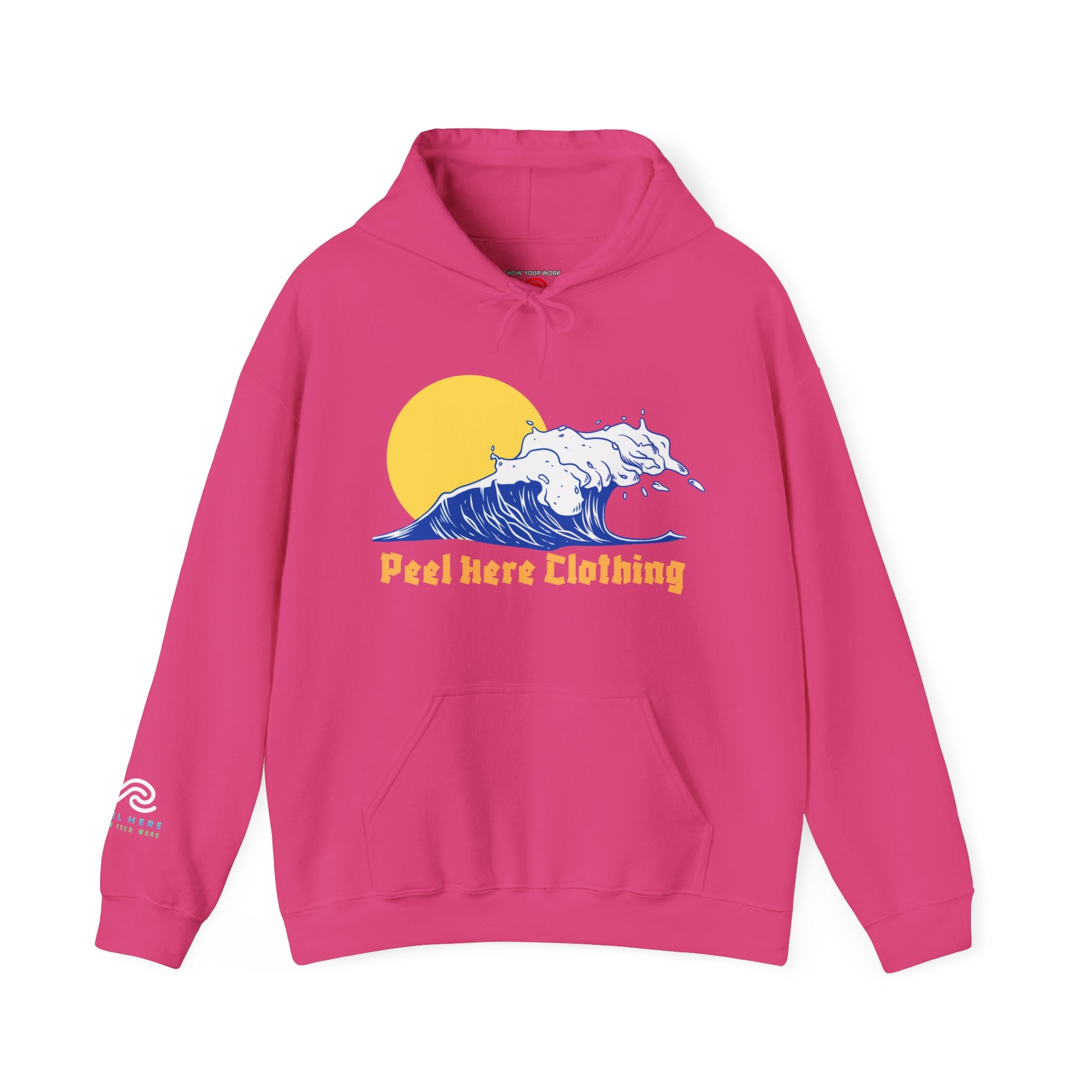 Peel Here Clothing's Wave and Sun Hoodie