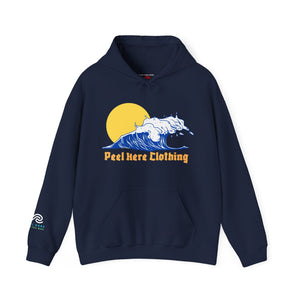 Peel Here Clothing's Wave and Sun Hoodie