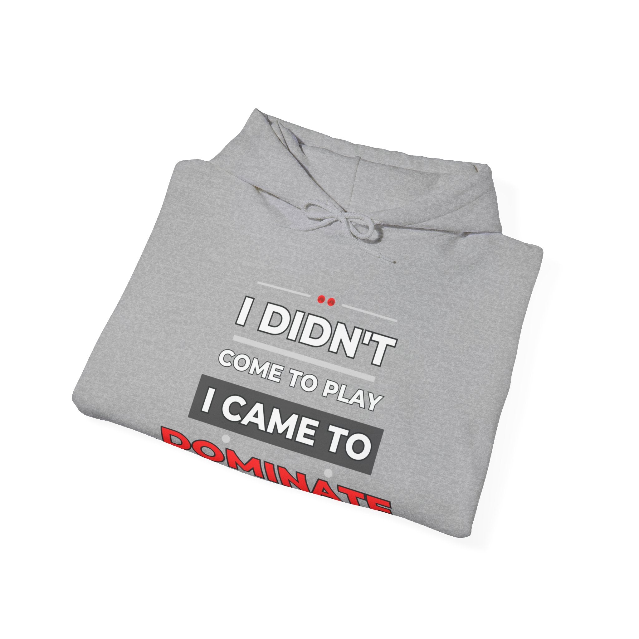 Cotton Polyester Heavy Blend Hooded Sweatshirt (Didnt come to play) (Front)