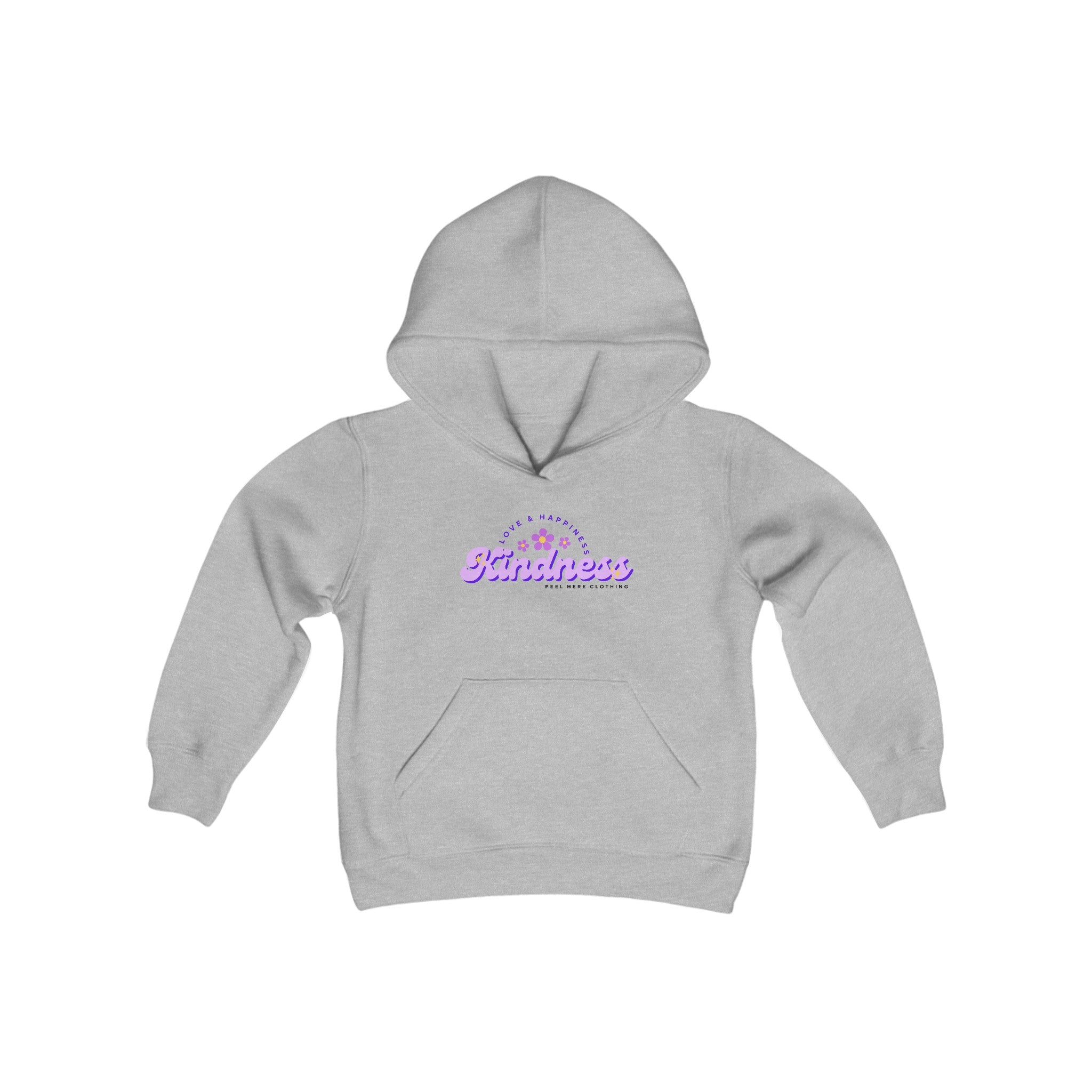 Peel Here Clothings Childrens Kindness Hoodie (front)