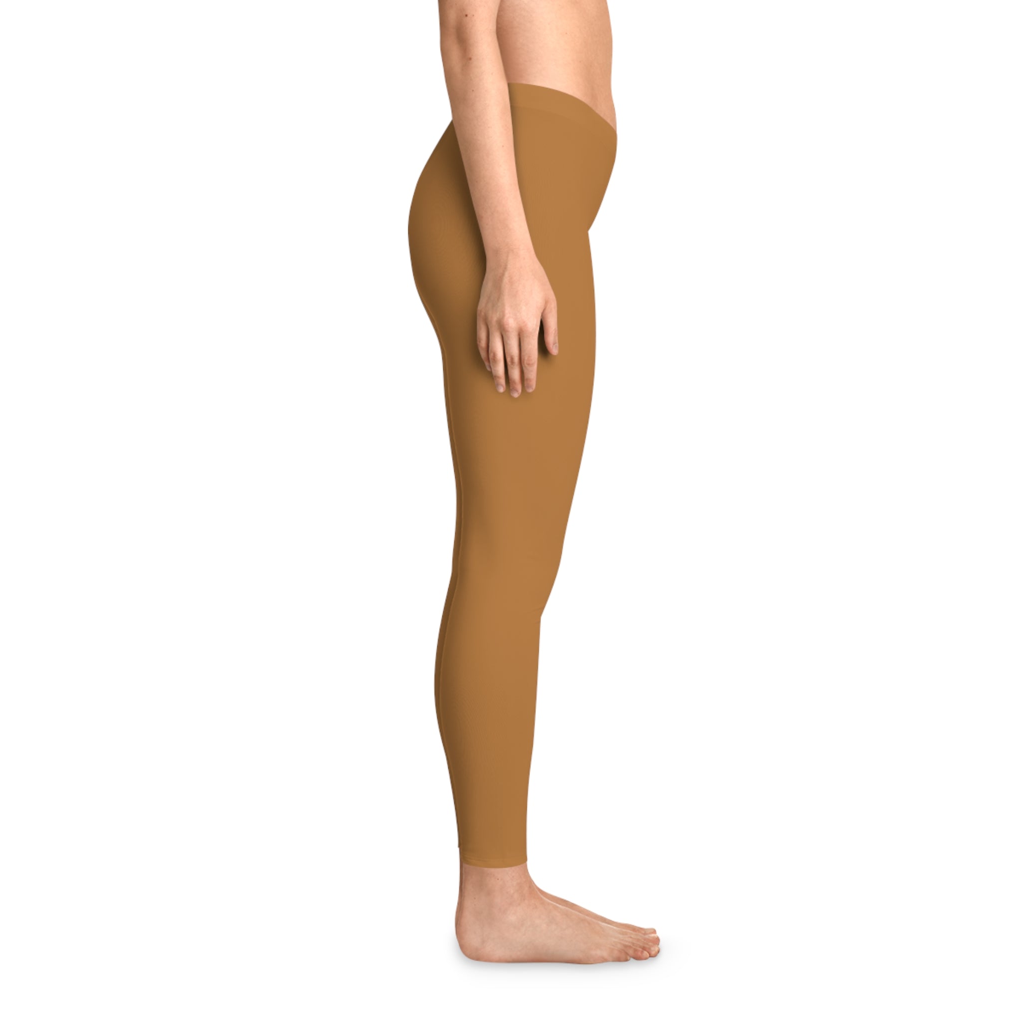 Womens Peel Here Luxe Stretchy Leggings (light brown)