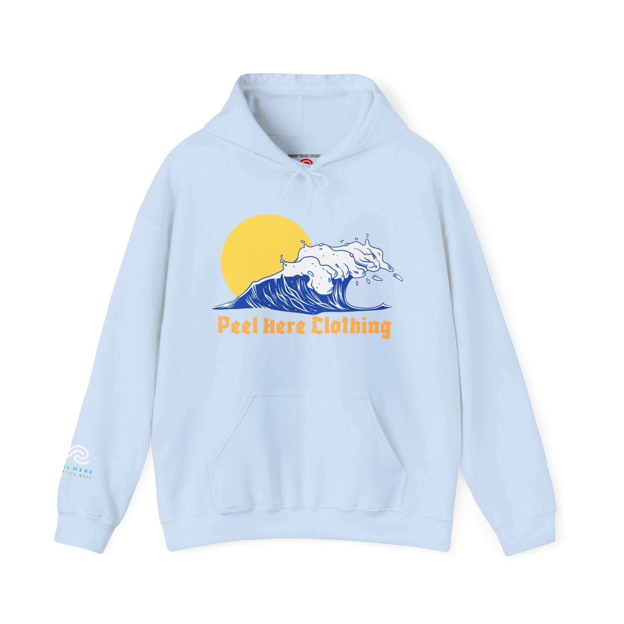 Peel Here Clothing's Wave and Sun Hoodie