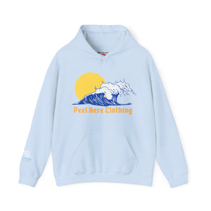 Peel Here Clothing's Wave and Sun Hoodie