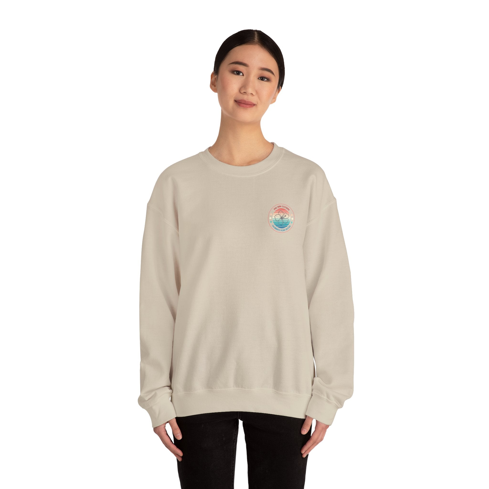 Retro Hibiscus Crewneck Sweatshirt