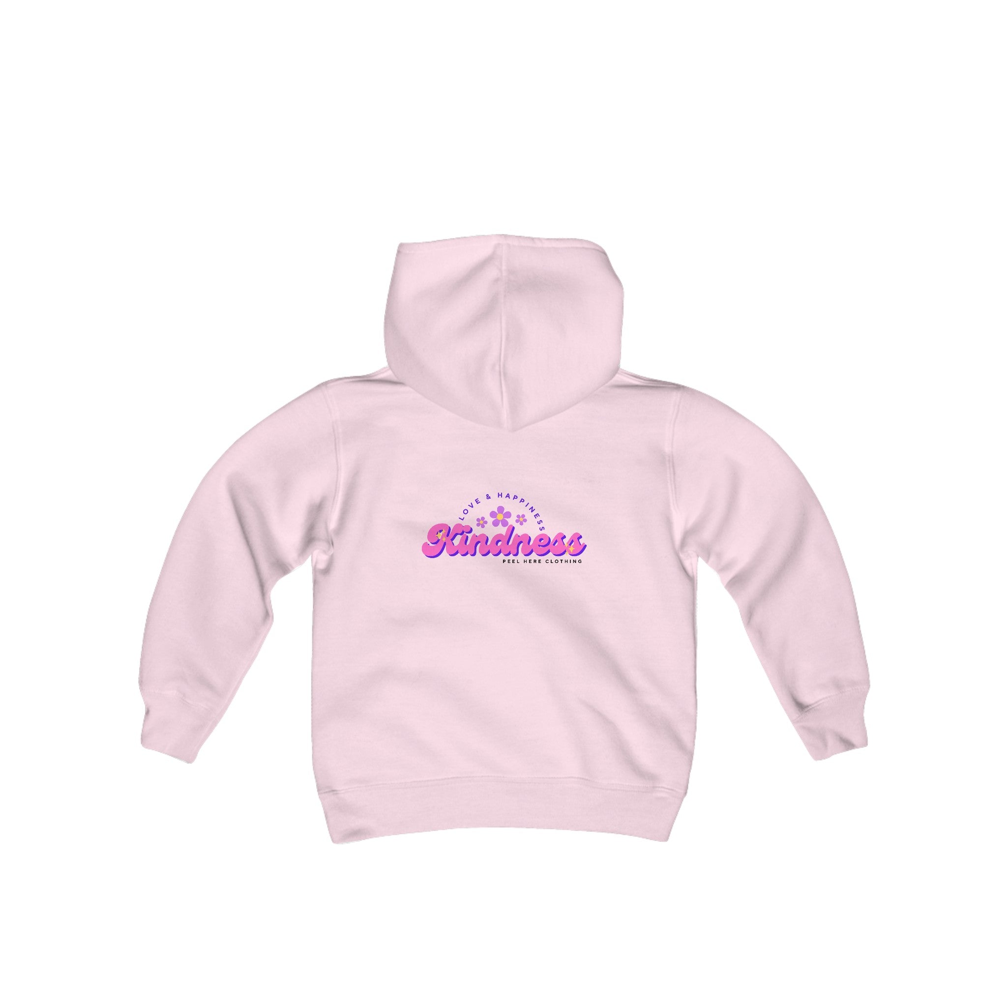 Peel Here Childrens Kindness Hoodie (back)