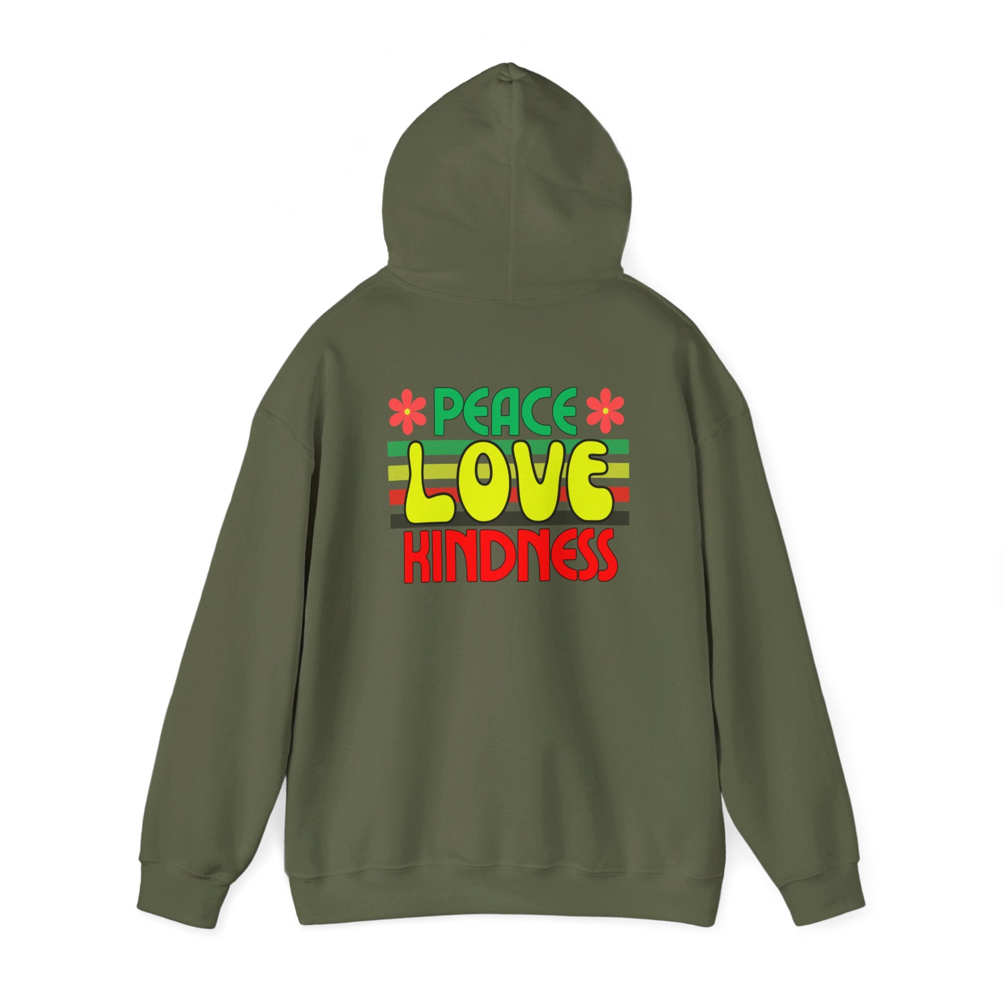 Peel Here Clothing's Peace Love Kindness Hoodie