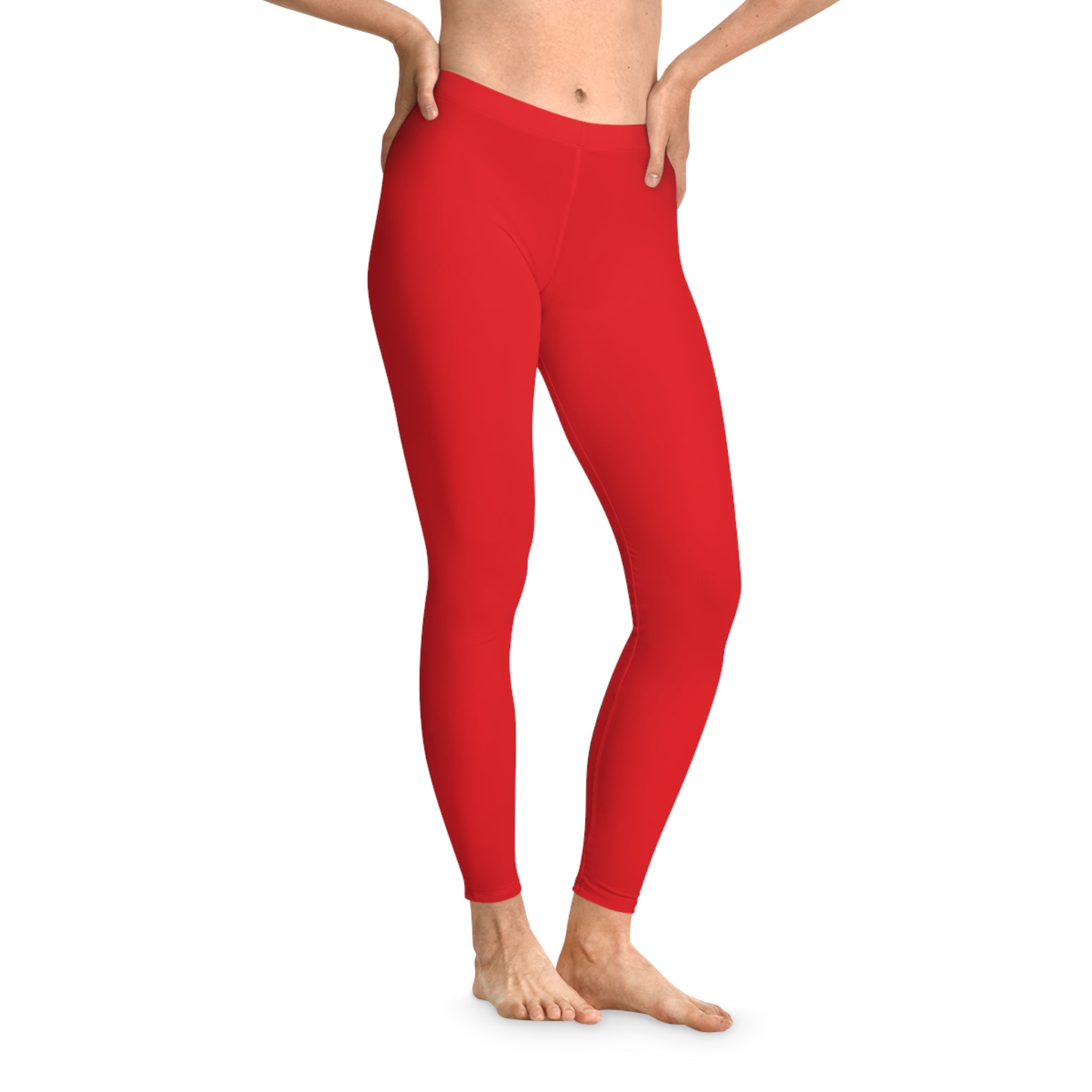 Womens Peel Here Luxe Stretchy Leggings (red)