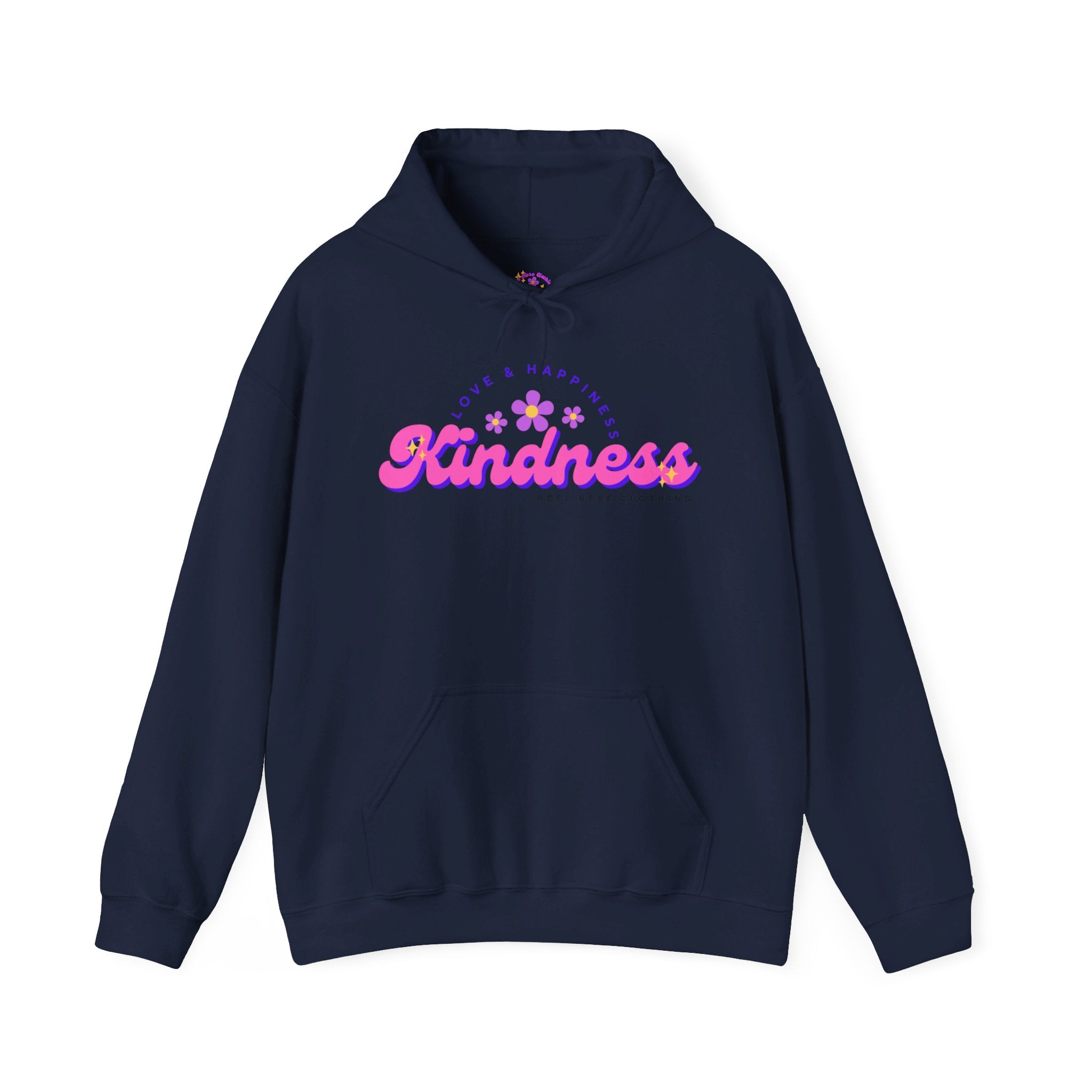 Peel Here Clothing's Kindness Hoodie (front)