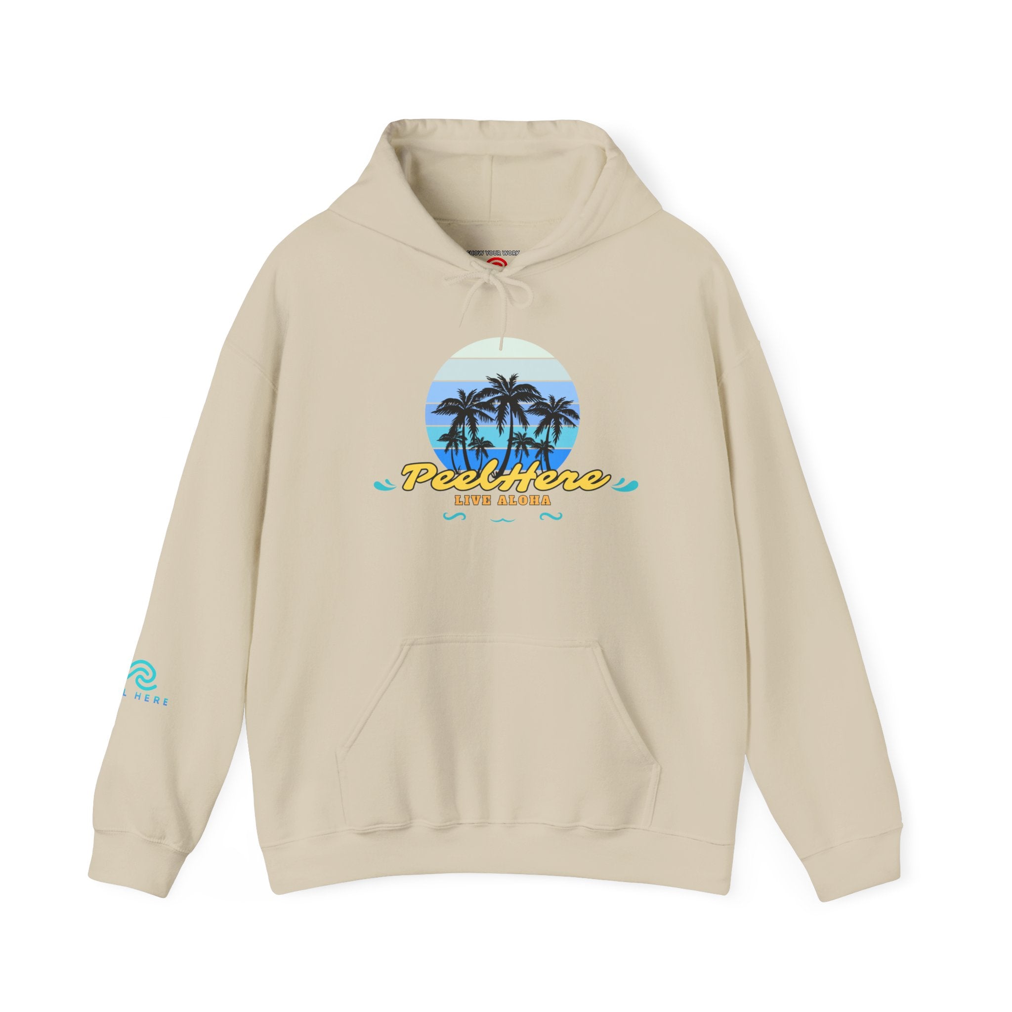 Peel Here Clothing's Live Aloha Hooded Sweatshirt