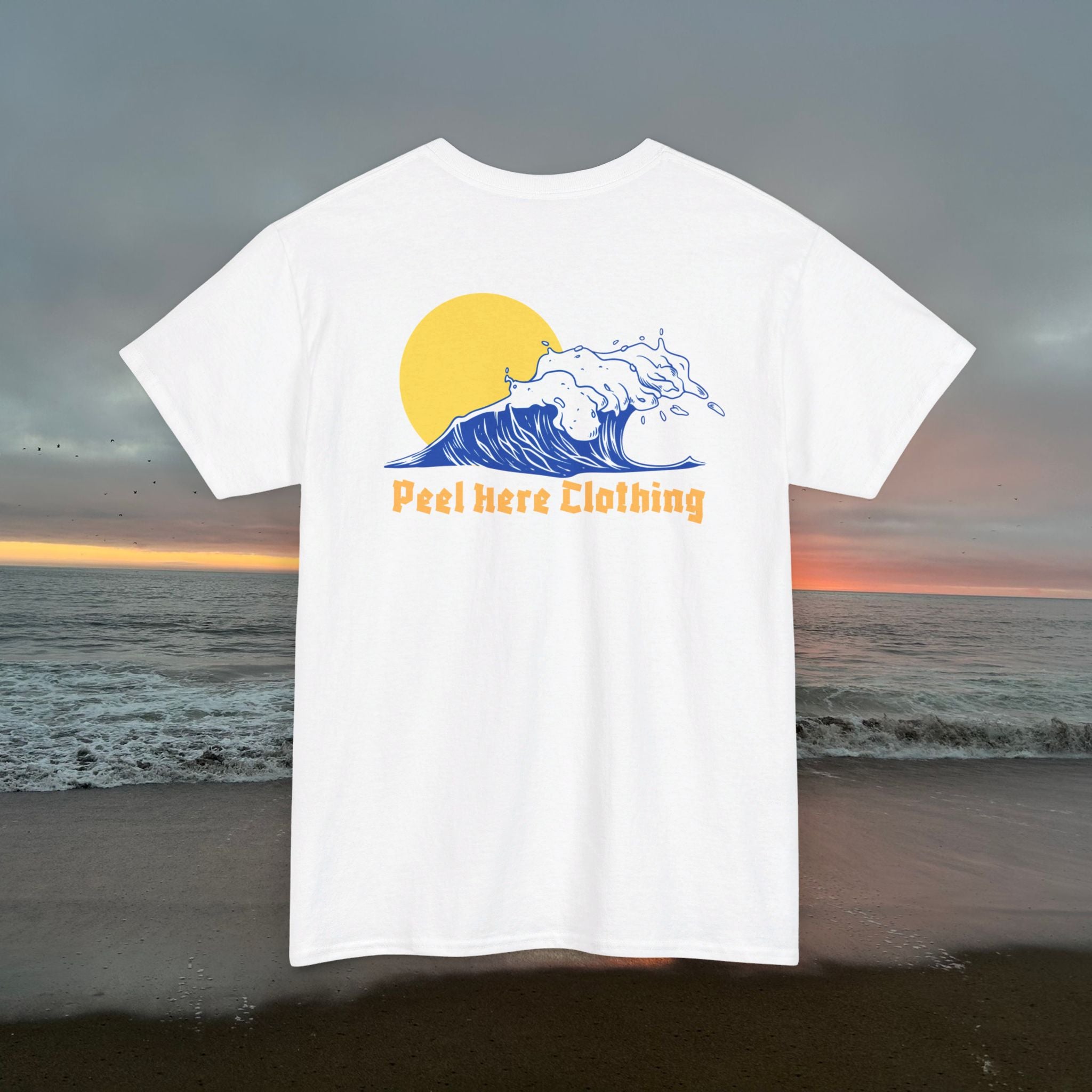 Mens Peel Here Waves and Sun T-Shirt