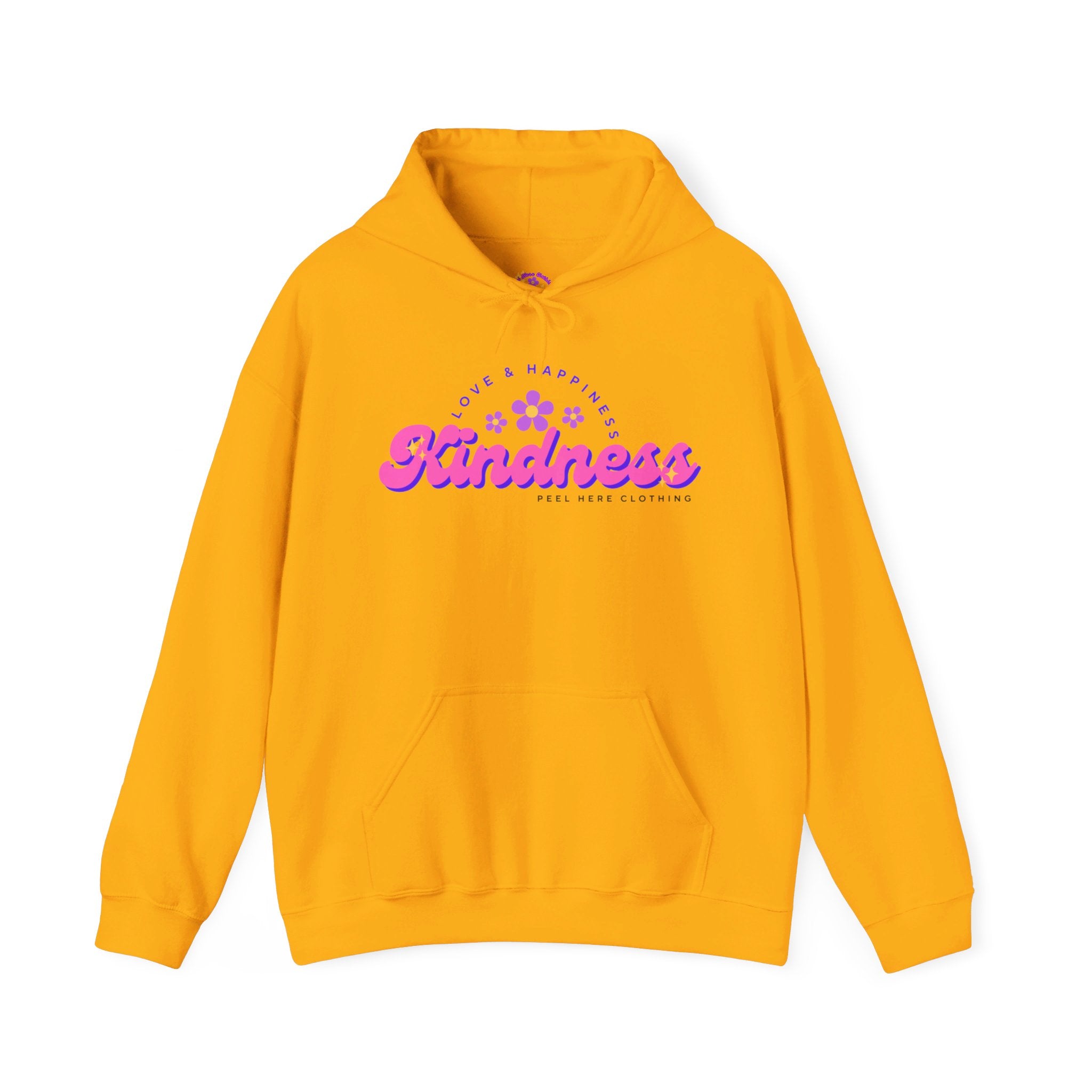 Peel Here Clothing's Kindness Hoodie (front)