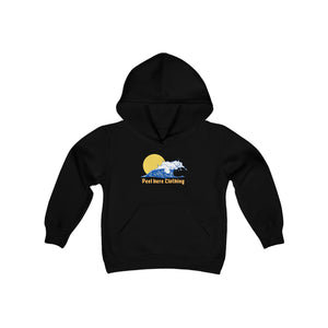 Peel Here Clothings Wave and Sun childrens hoodie