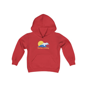 Peel Here Clothings Wave and Sun childrens hoodie