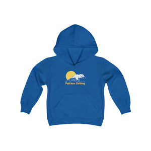 Peel Here Clothings Wave and Sun childrens hoodie