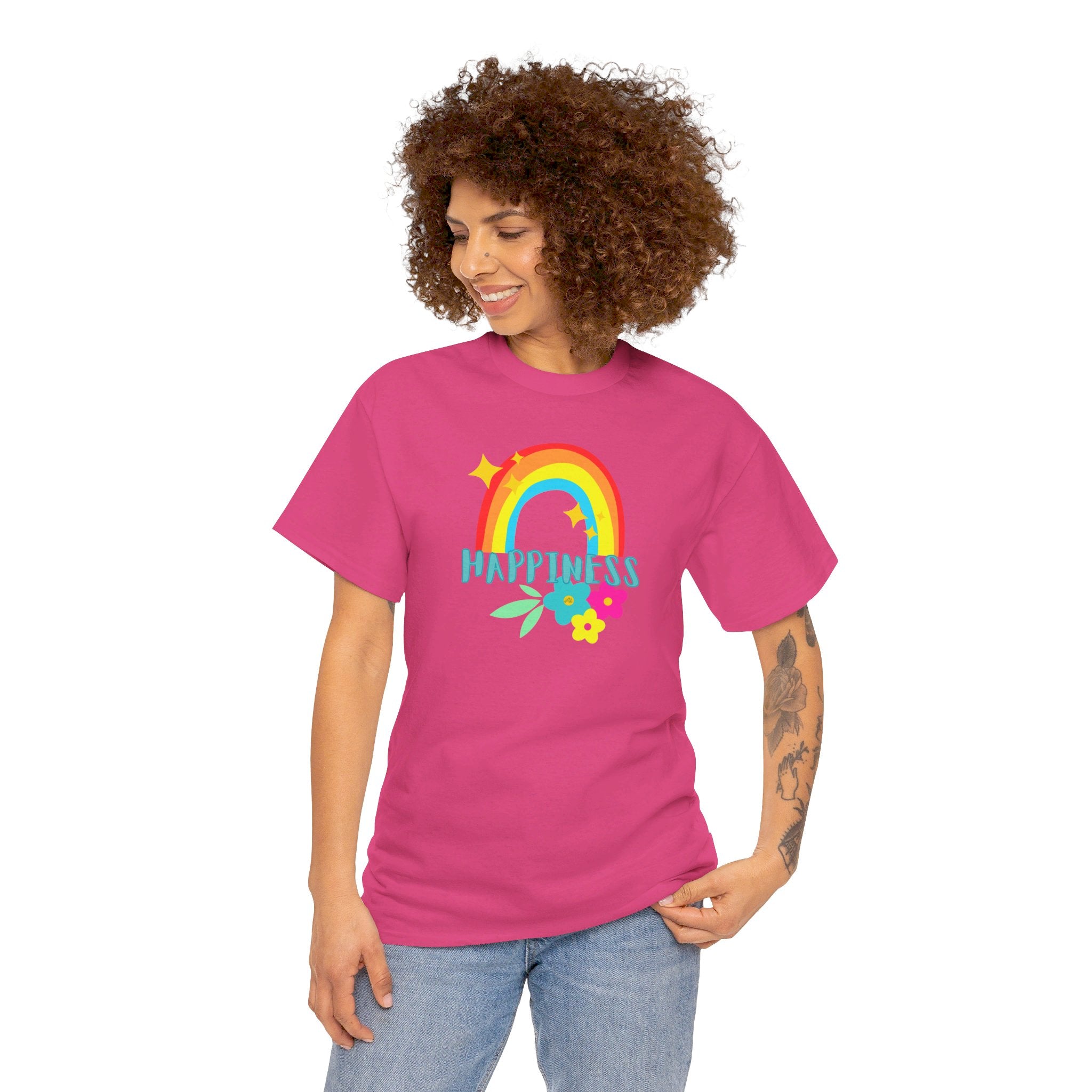 Peel Here Clothing Women's "Happiness Rainbow"