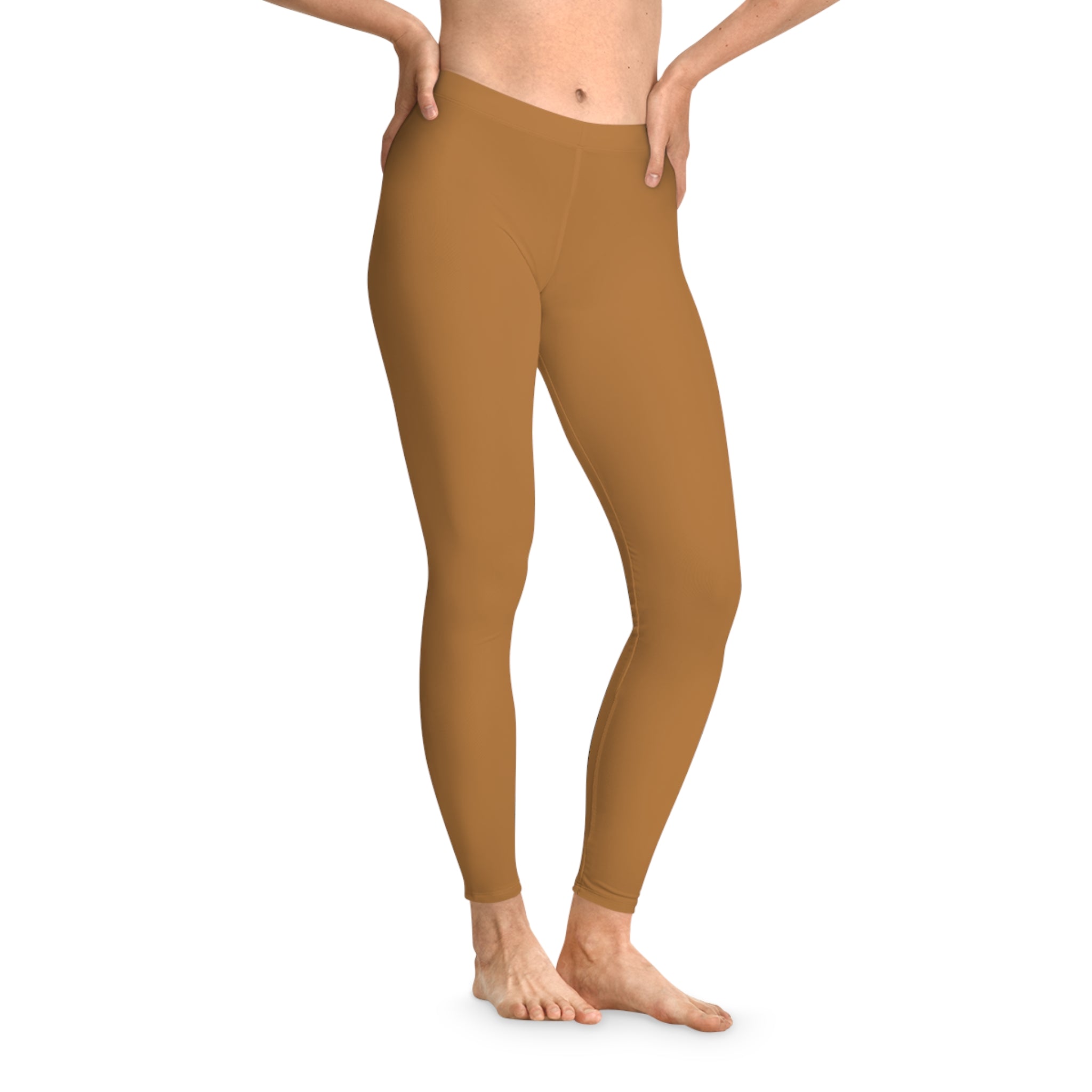 Womens Peel Here Luxe Stretchy Leggings (light brown)