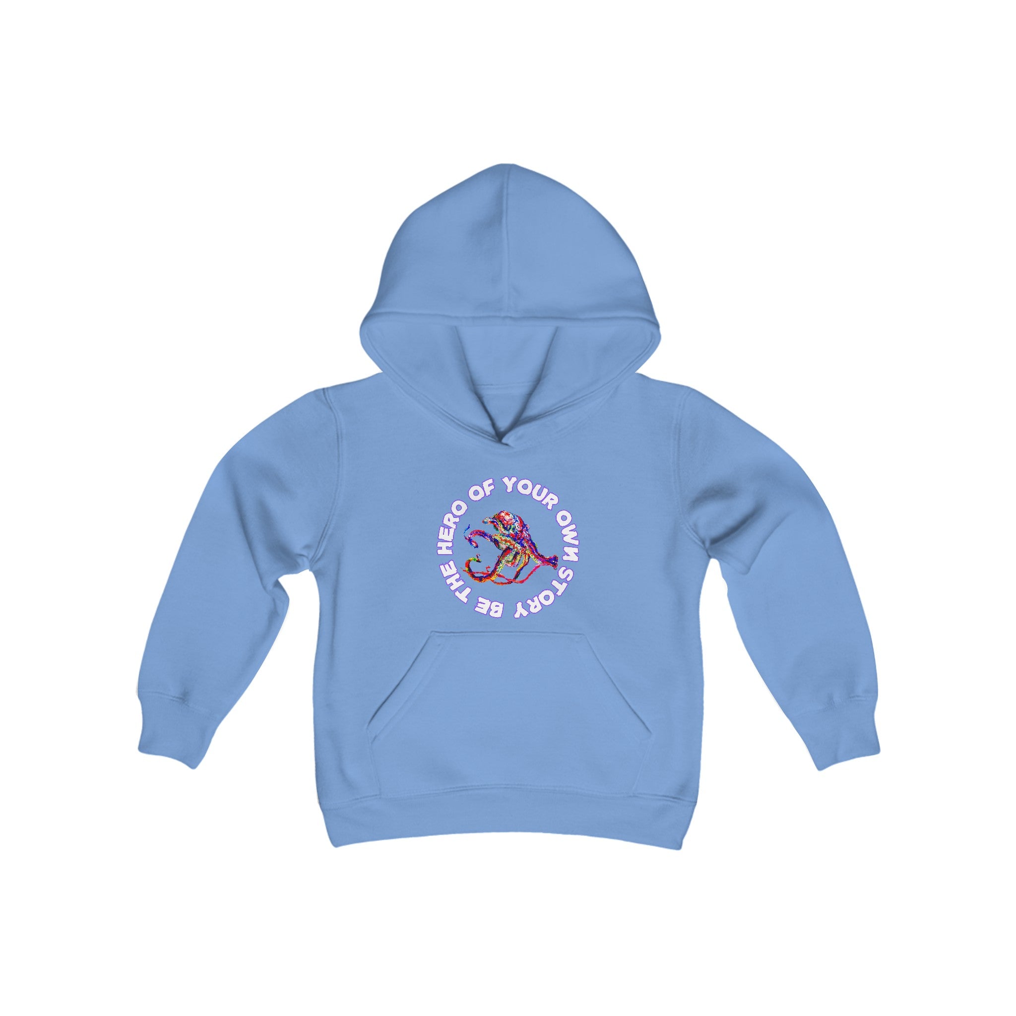 Youth Heavy Blend Hooded Sweatshirt (Be The Hero)